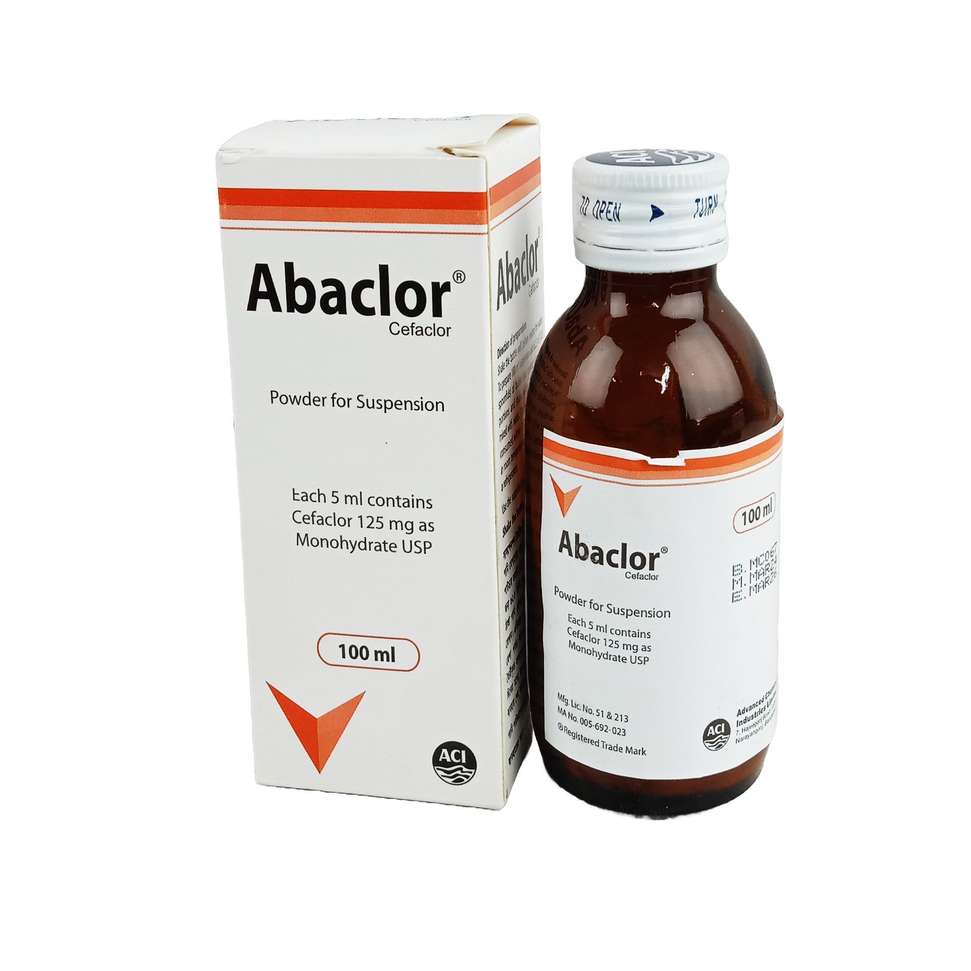 Abaclor 125mg/5ml Powder for Suspension