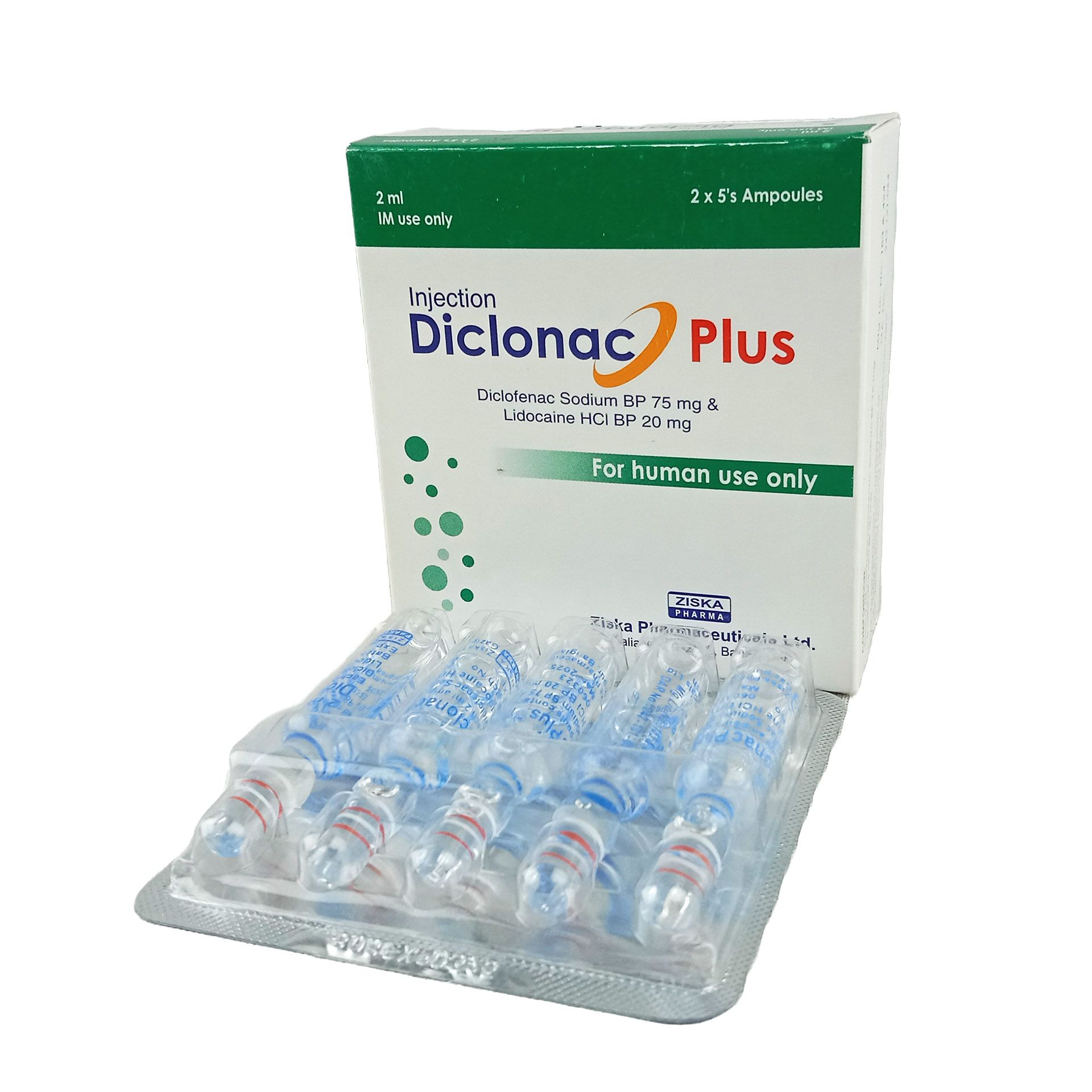 Diclonac PLUS IM 75mg+20mg/2ml IM Injection