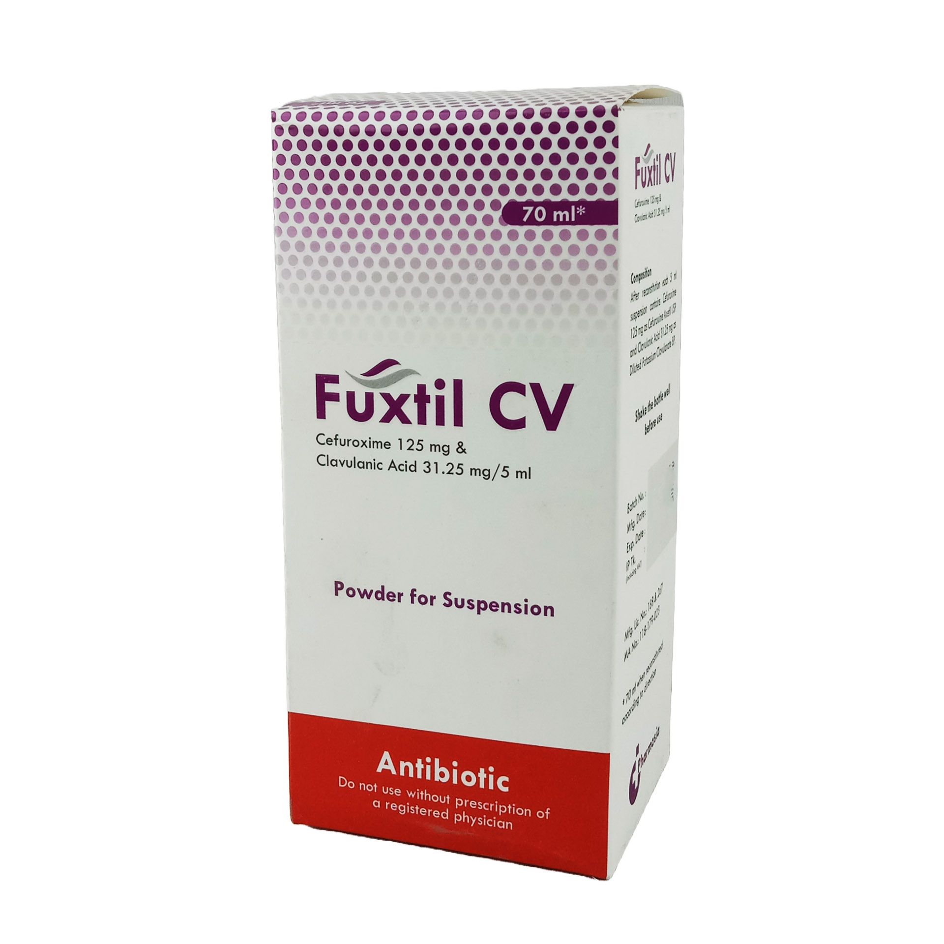 Fuxtil CV 125mg+31.25mg/5ml Powder for Suspension