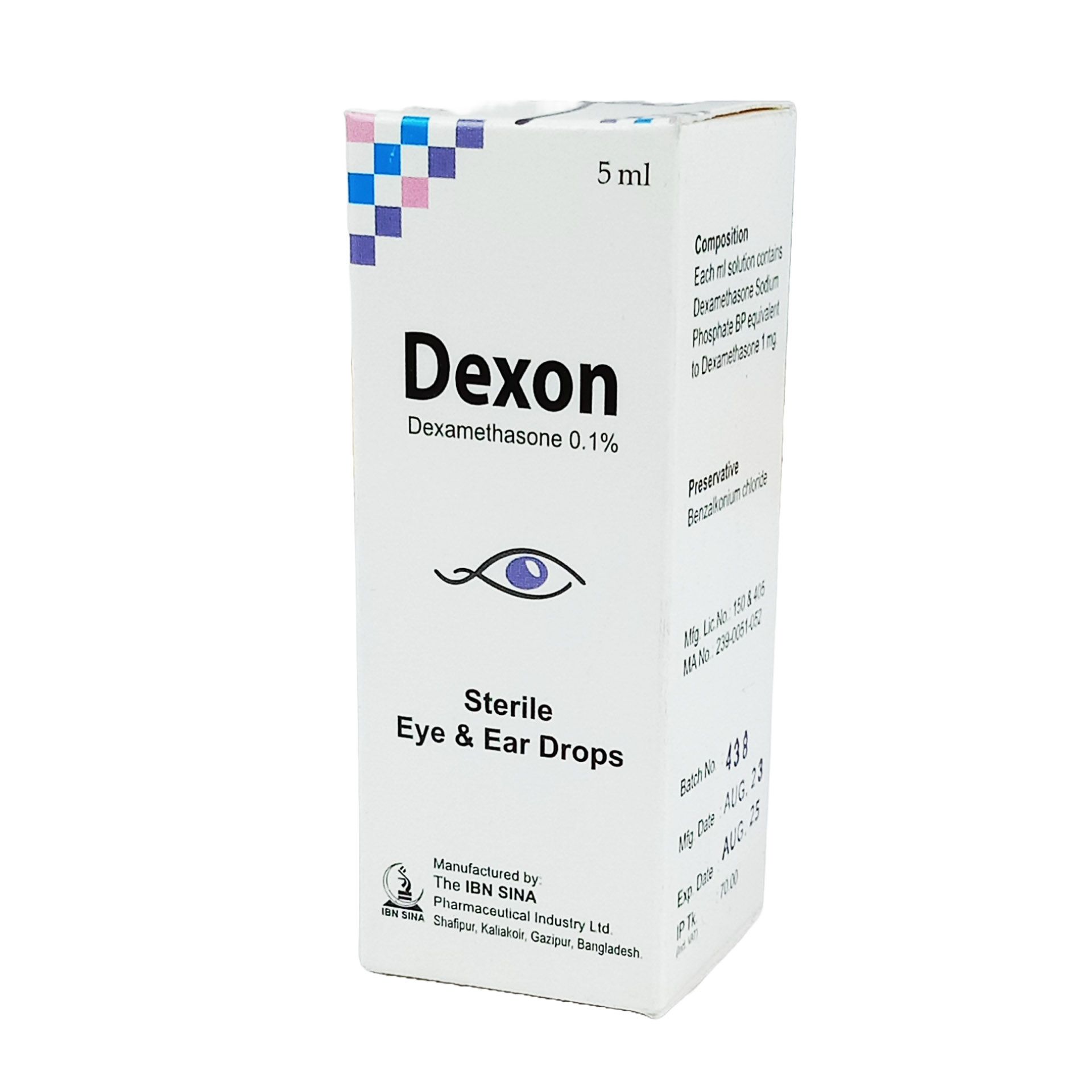 Dexon 0.10% Eye/Ear Drops