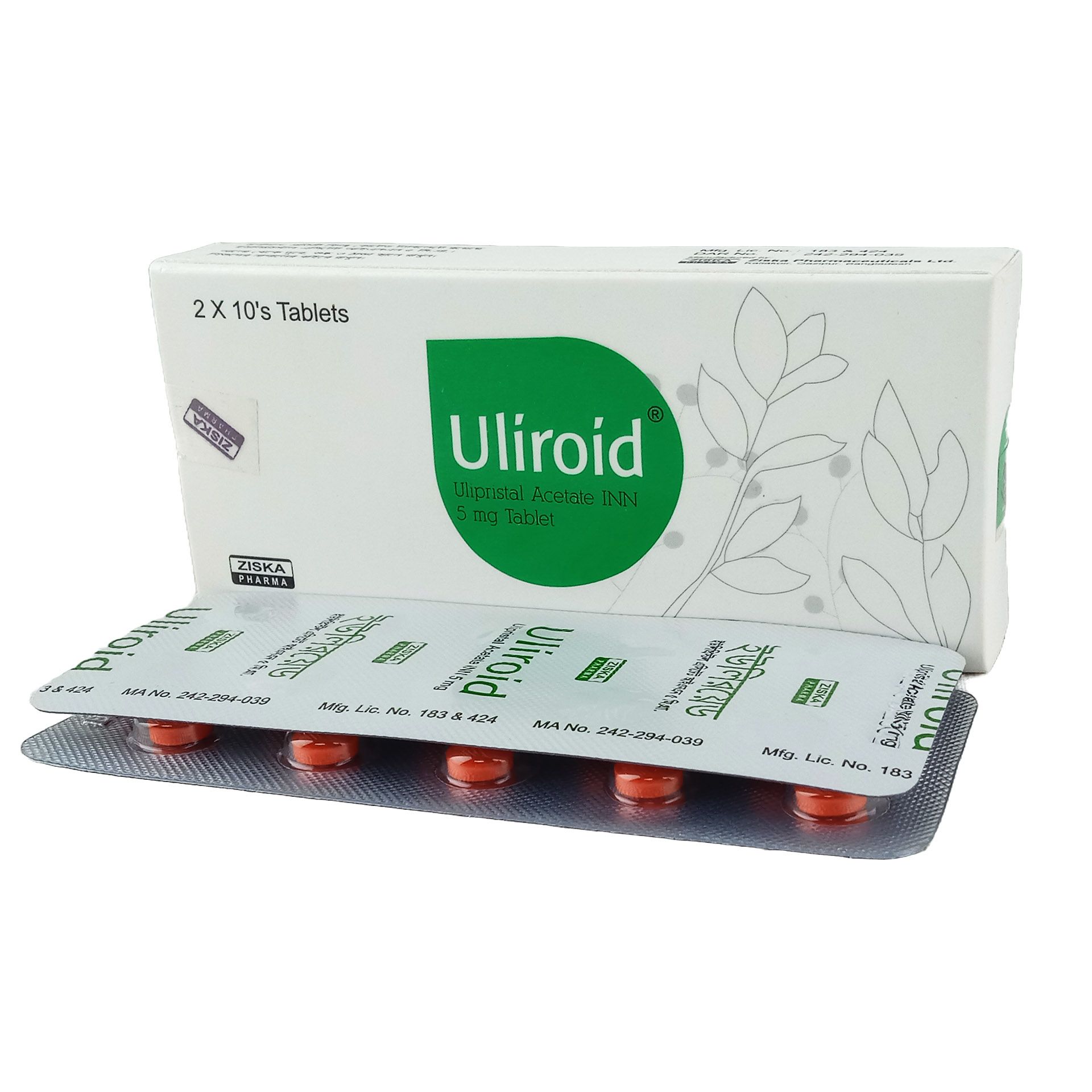Uliroid 5mg Tablet