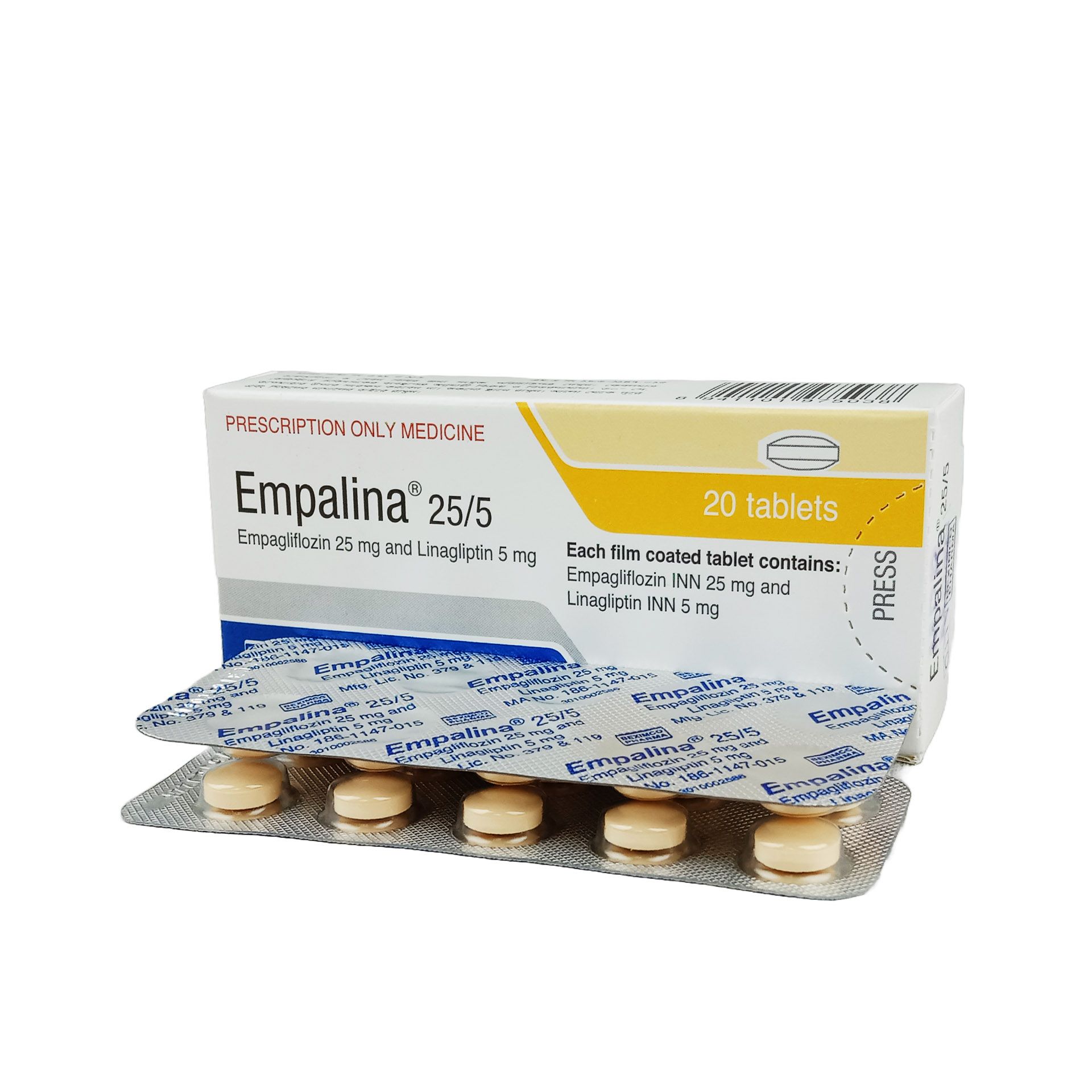 Empalina 25/5 25mg+5mg Tablet