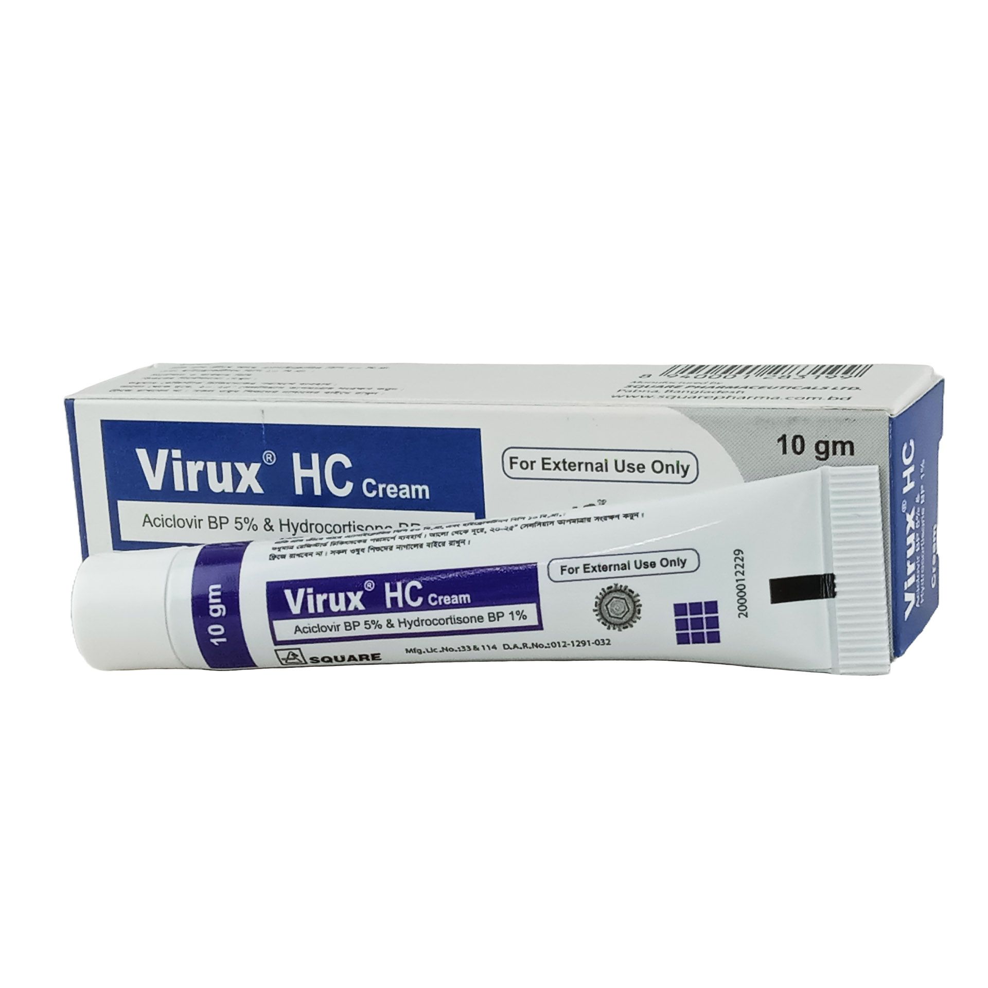 Virux HC 5gm+1gm/100gm Cream