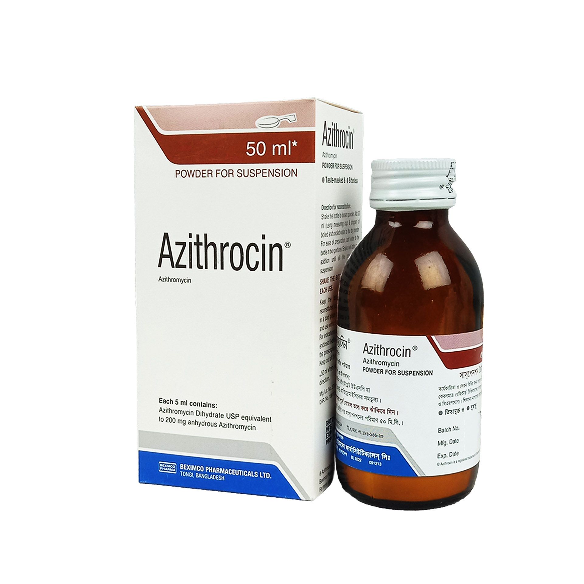 Azithrocin 200mg/5ml Powder for Suspension
