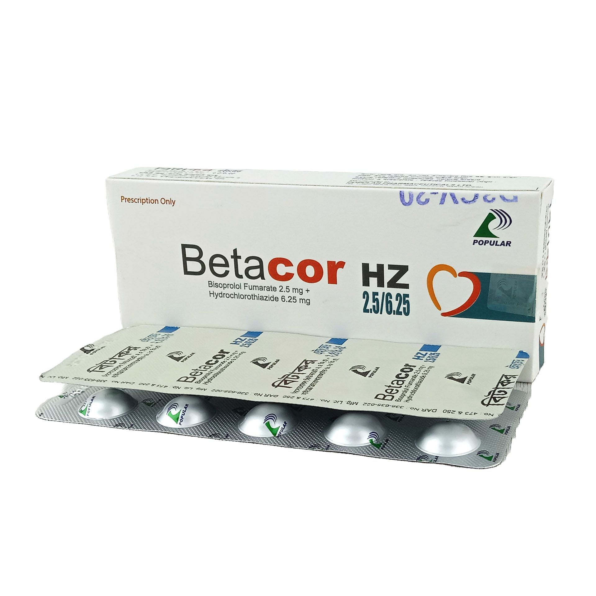 Betacor HZ 2.5 2.5mg+6.25mg Tablet