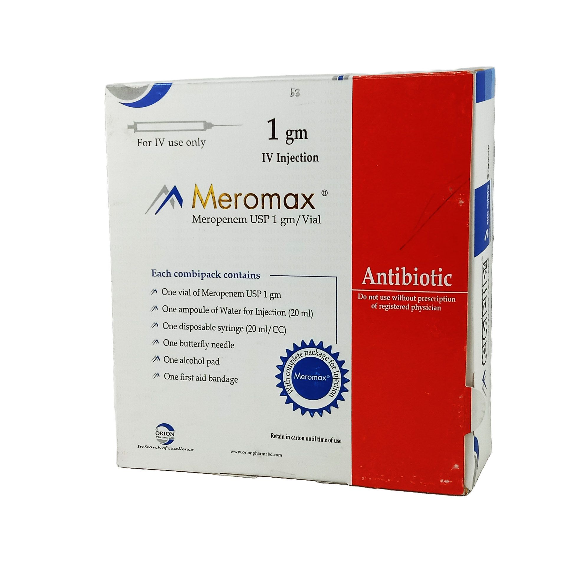 Meromax IV 1gm/vial Injection