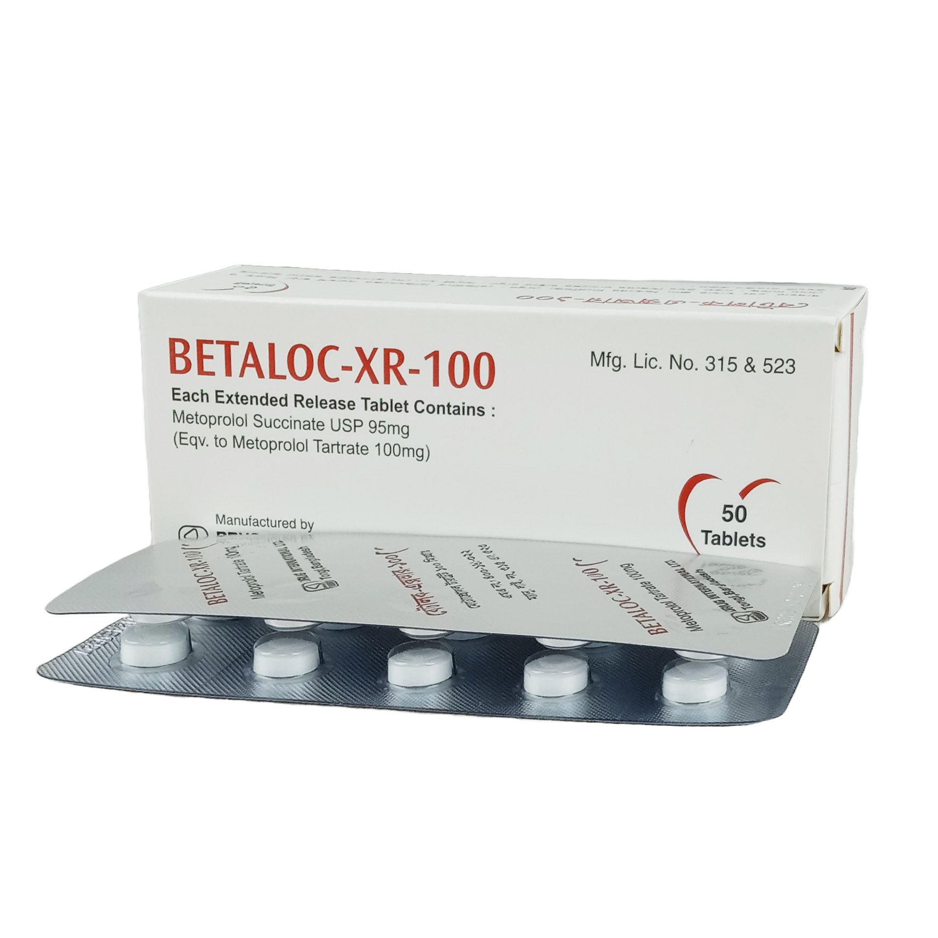 Betaloc XR 100mg Tablet
