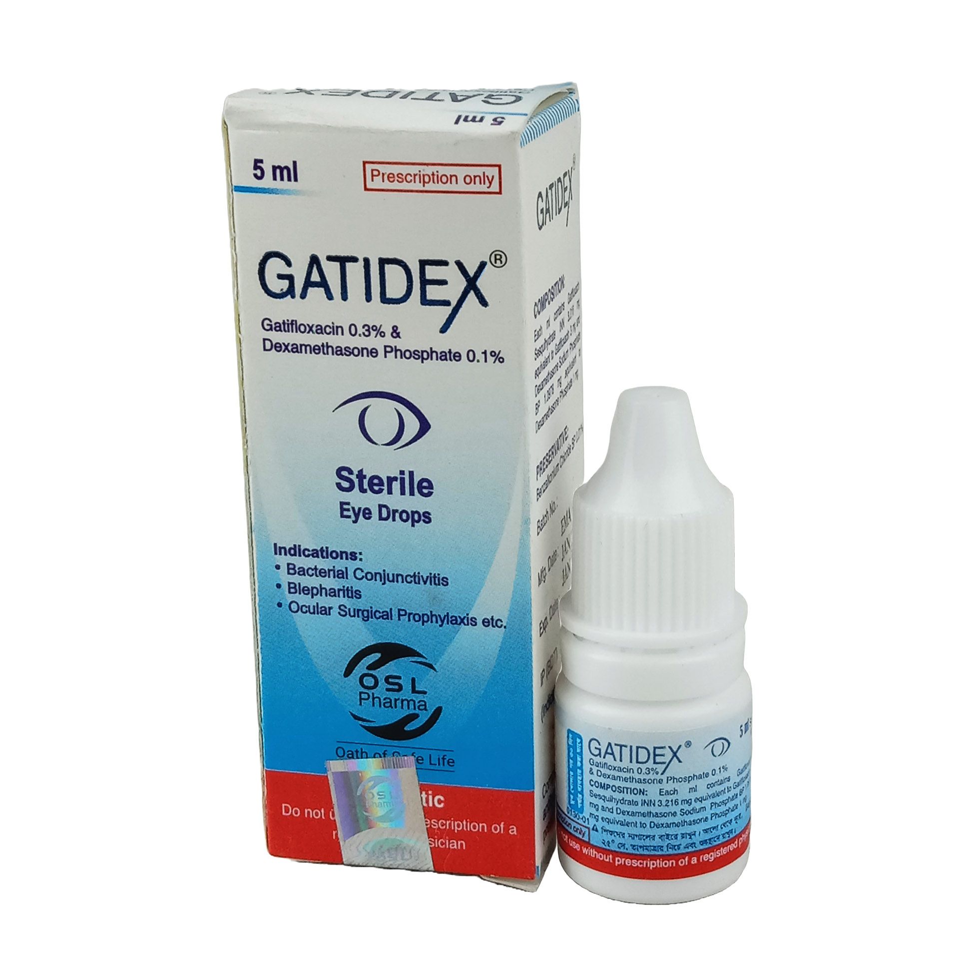 Gatidex 0.1%+0.3% Eye Drop
