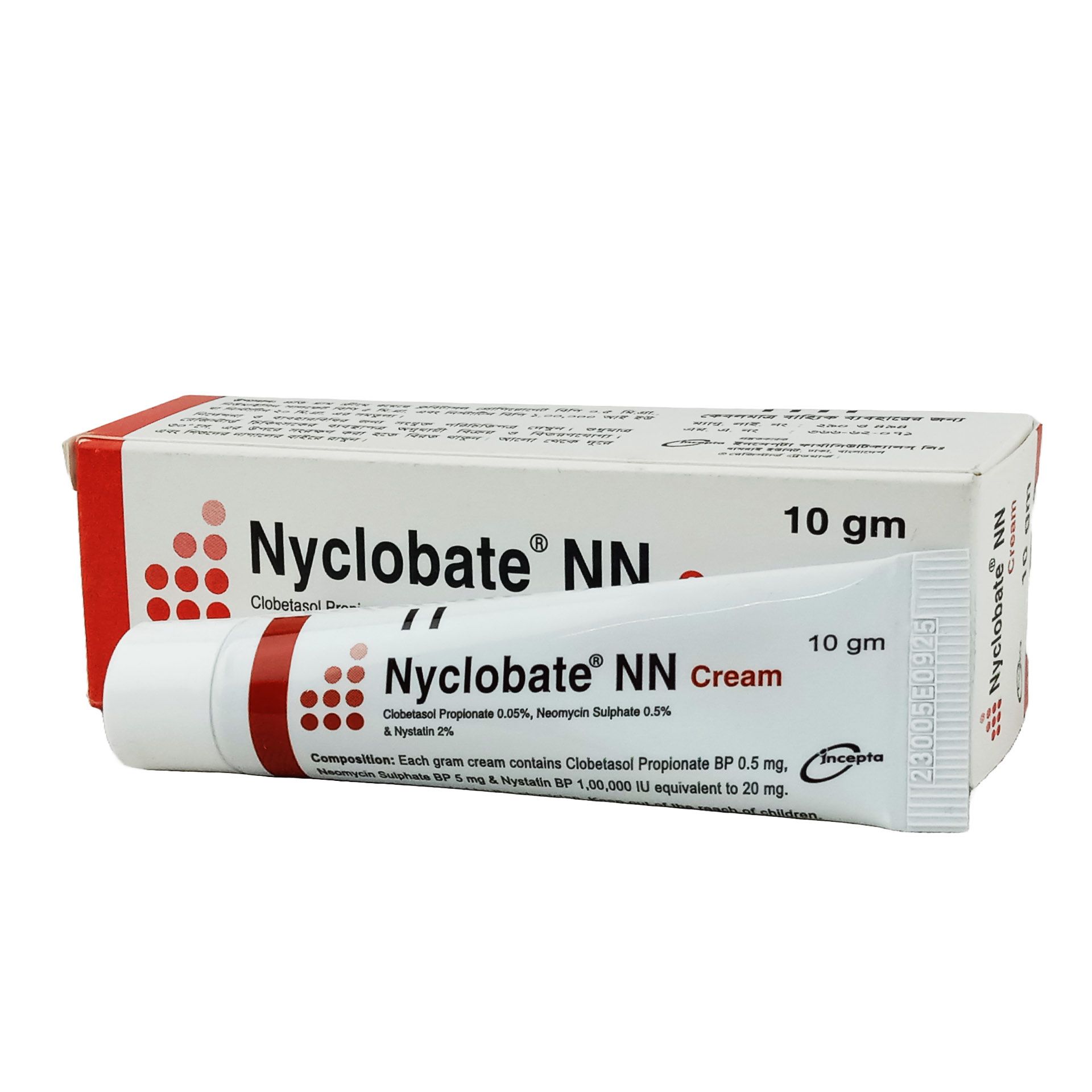Nyclobate NN Cream 10gm 0.05%+0.50%+100000IU Cream