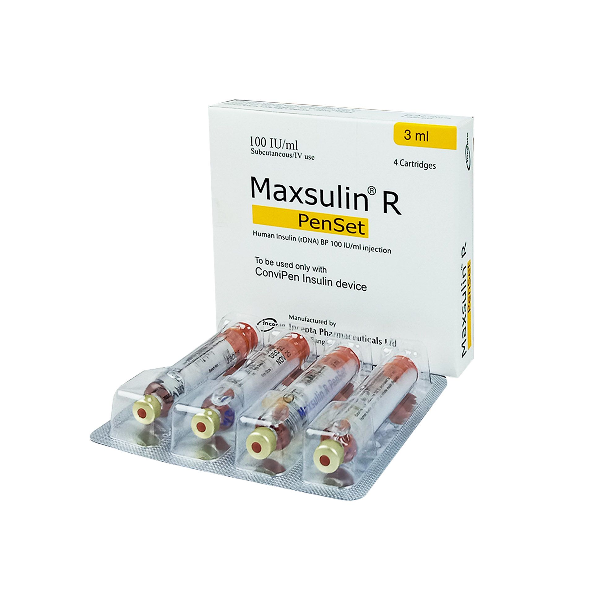 Maxsulin R Penset 100IU/ml Injection