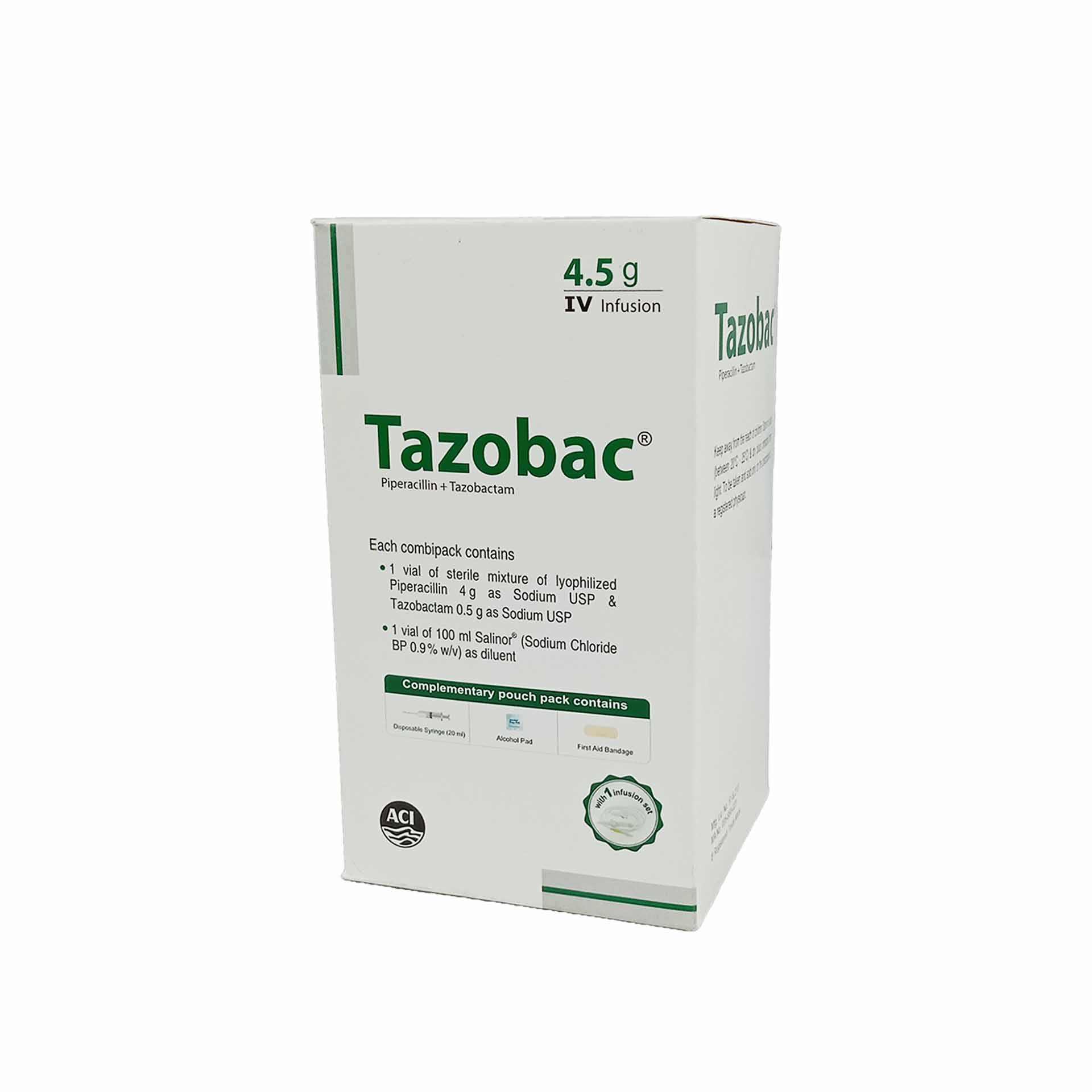 Tazobac 4.5 4gm+0.5gm/vial Injection