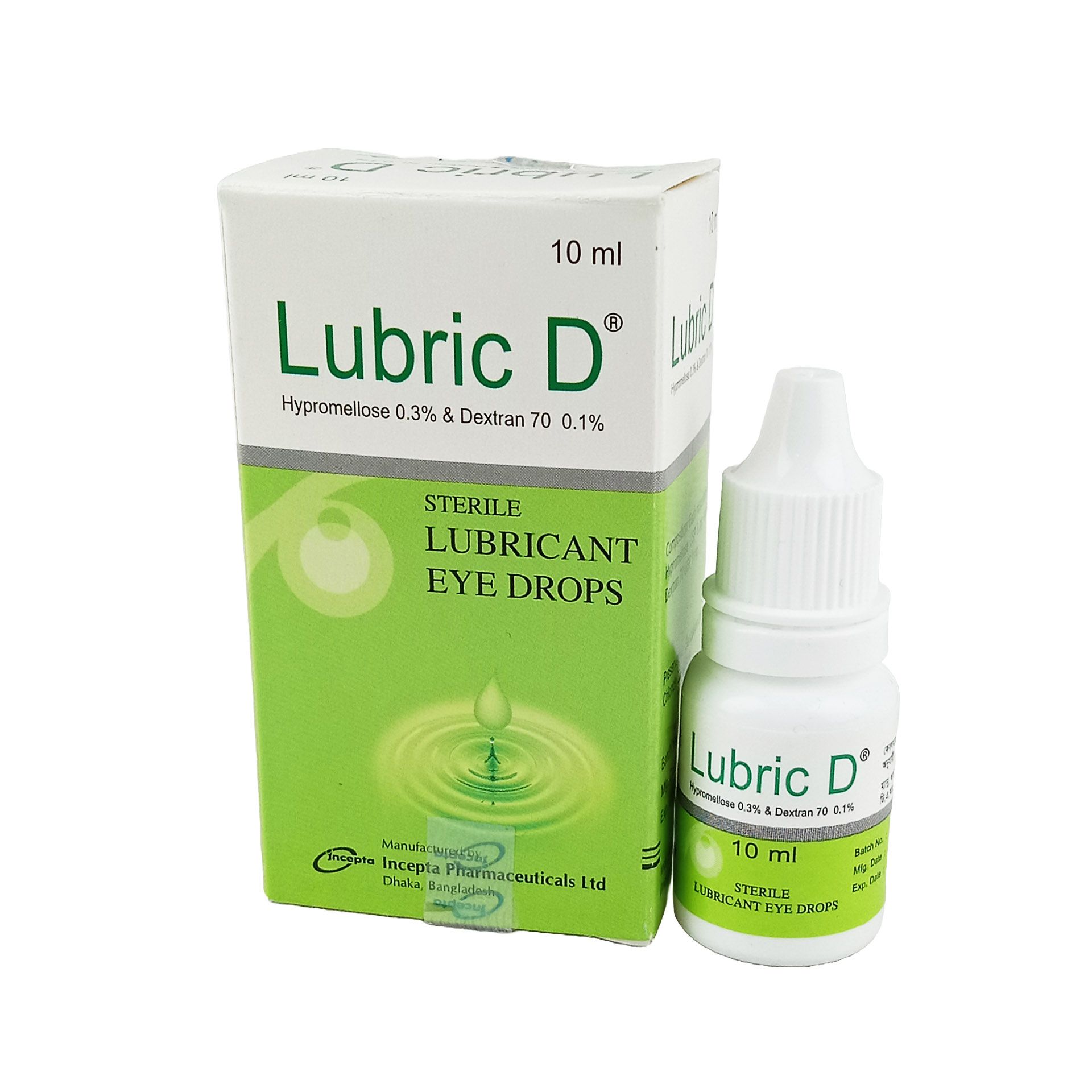 Lubric D 100mg+300mg/100ml Eye Drop