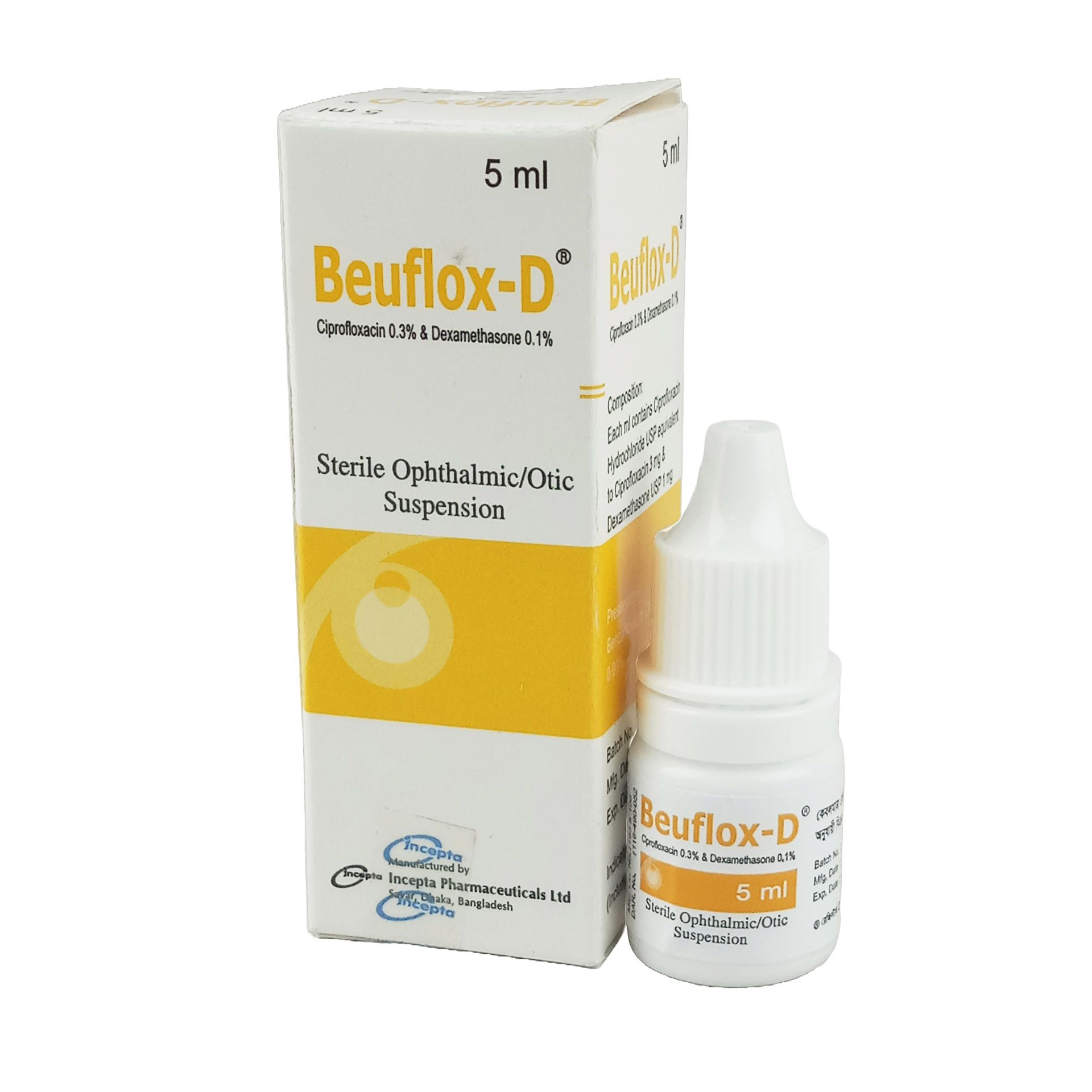 Beuflox D 0.3%+0.1% Eye/Ear Drops