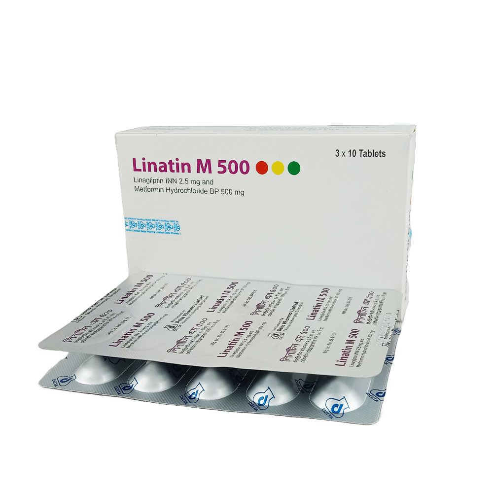 Linatin M 500 2.5mg+500mg Tablet