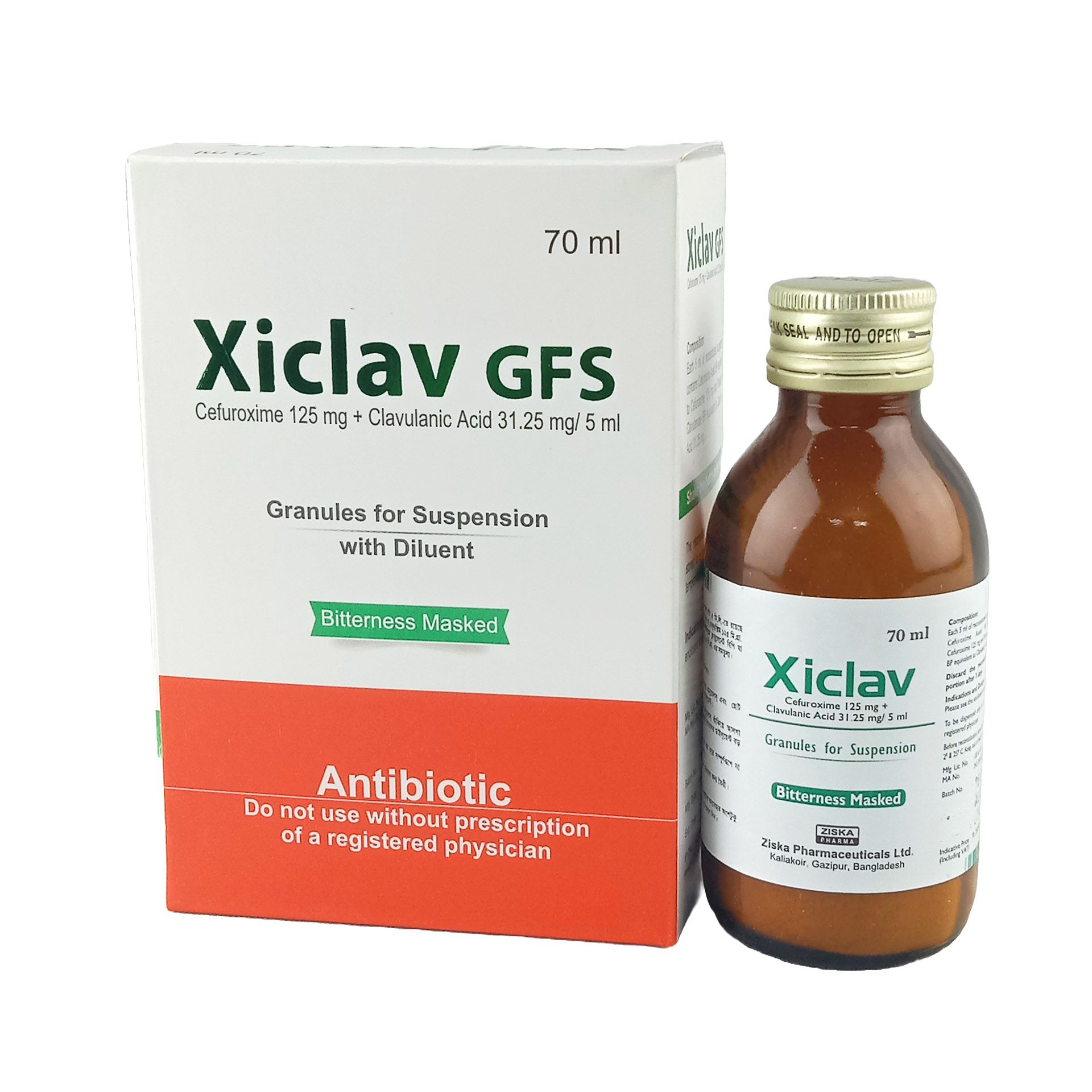 Xiclav GFS 125mg+31.25mg/5ml Powder for Suspension