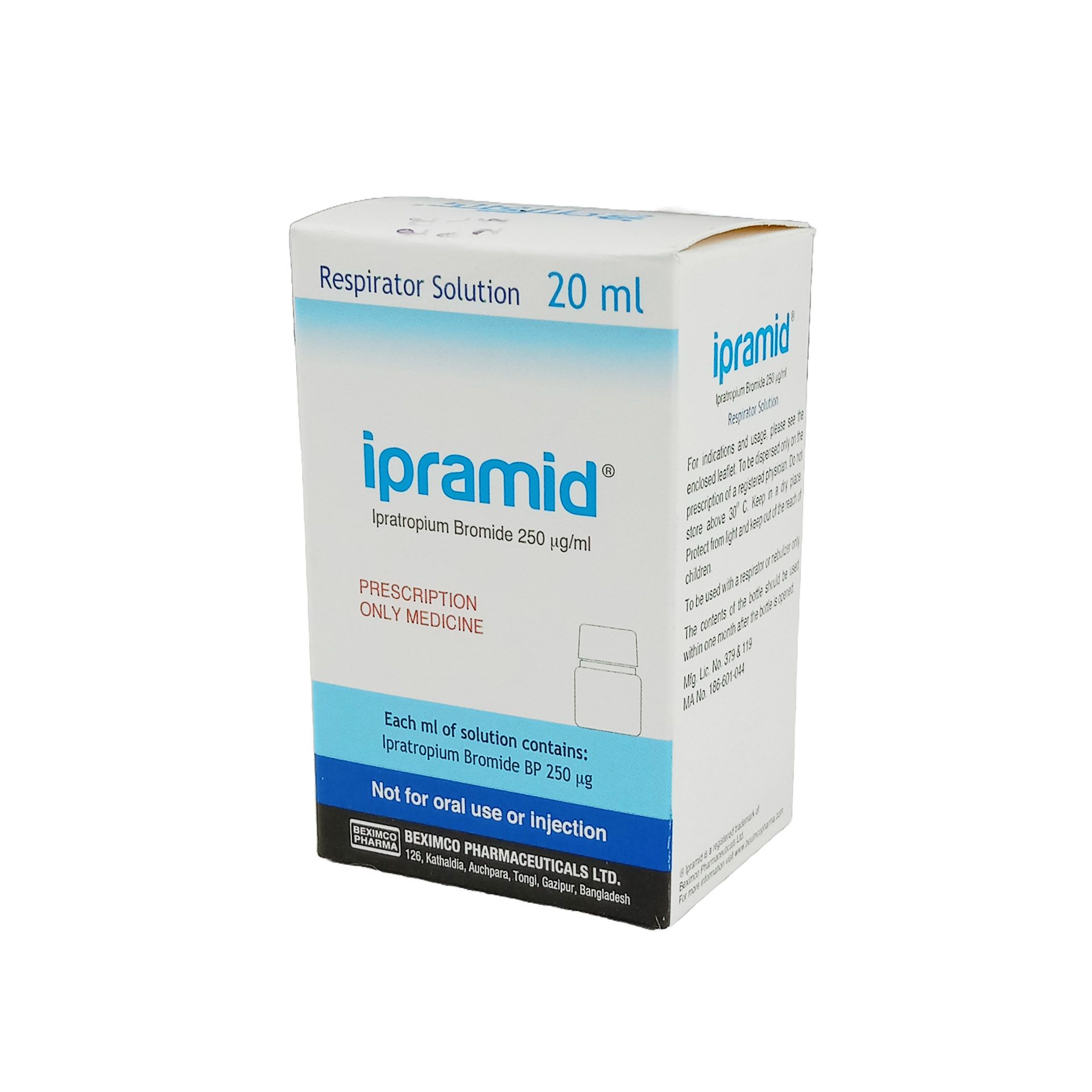 Ipramid Respirator Solution 250mcg/ml Nebuliser Solution