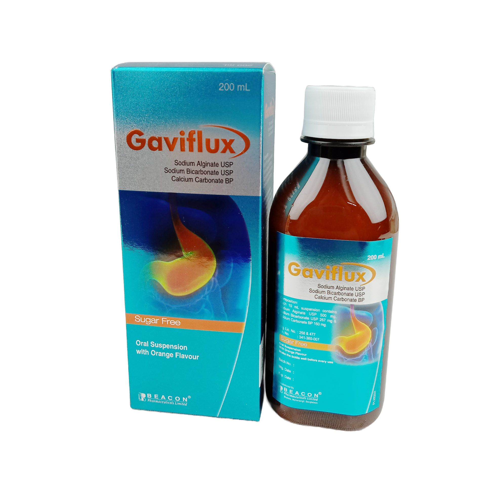 Gaviflux 500mg+267mg+160mg/10ml Suspension