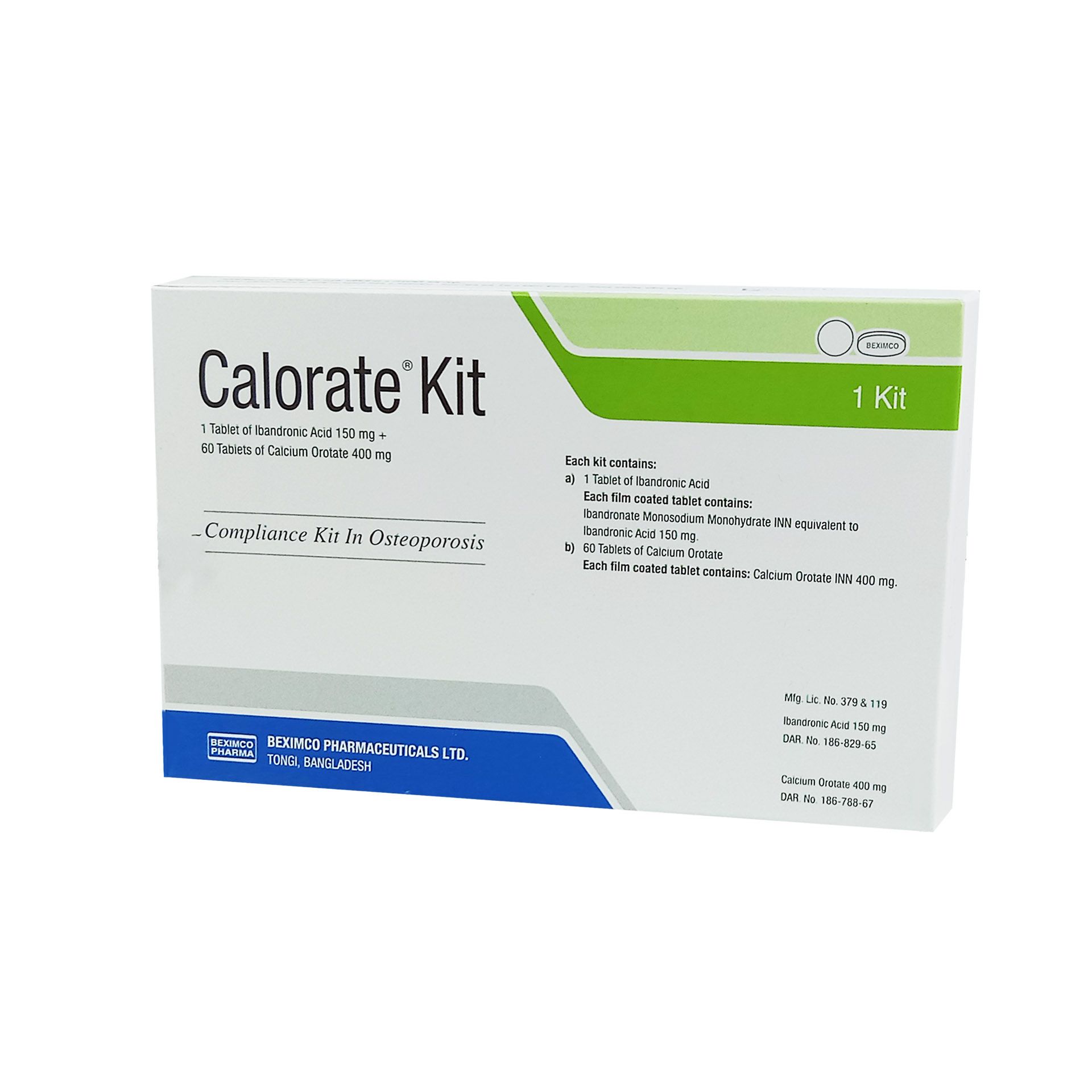 Calorate Kit 150mg+400mg Tablet