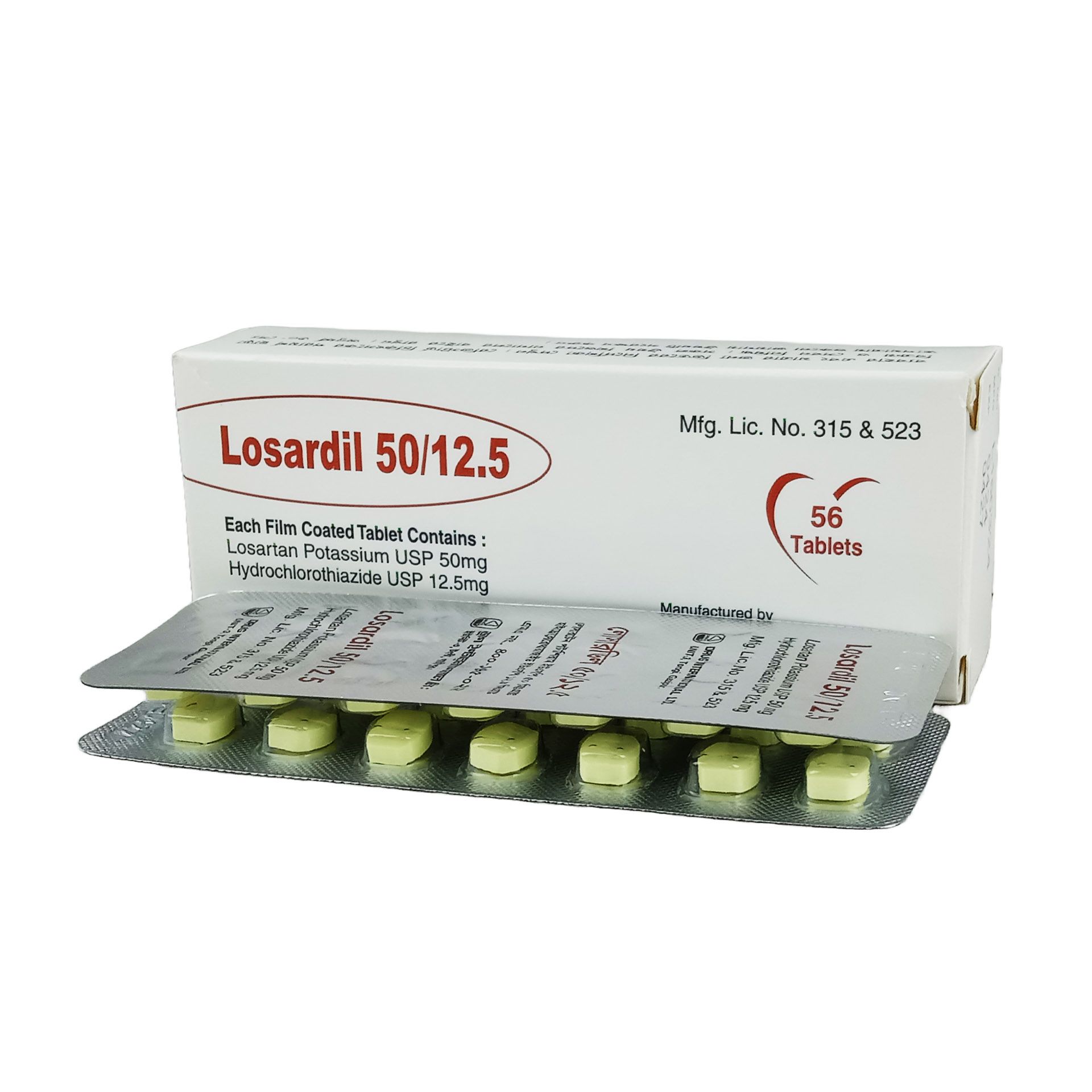 Losardil 50/12.5 12.5mg+50mg Tablet