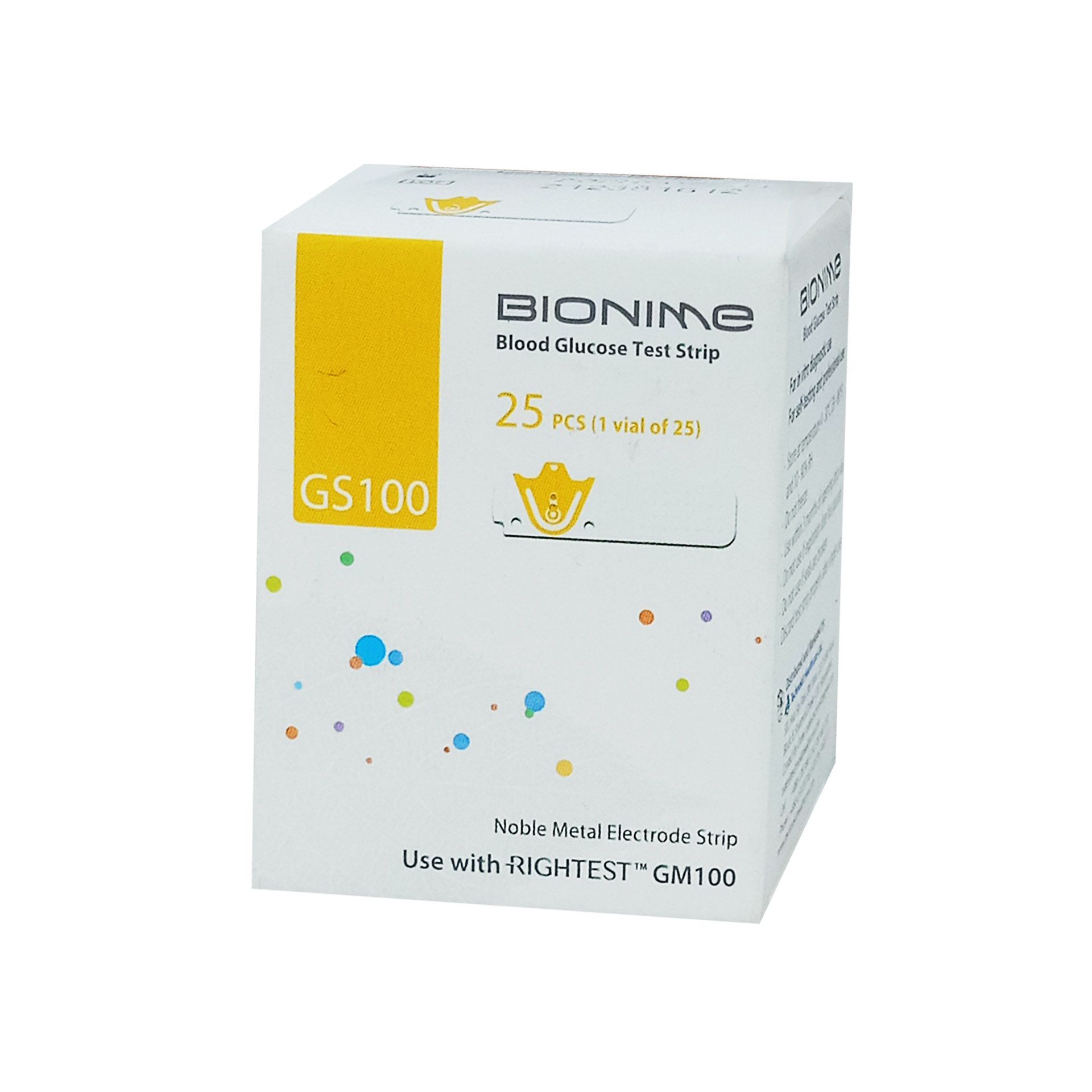 Bionime Blood Glucose GS100 Strip 25's Pack  