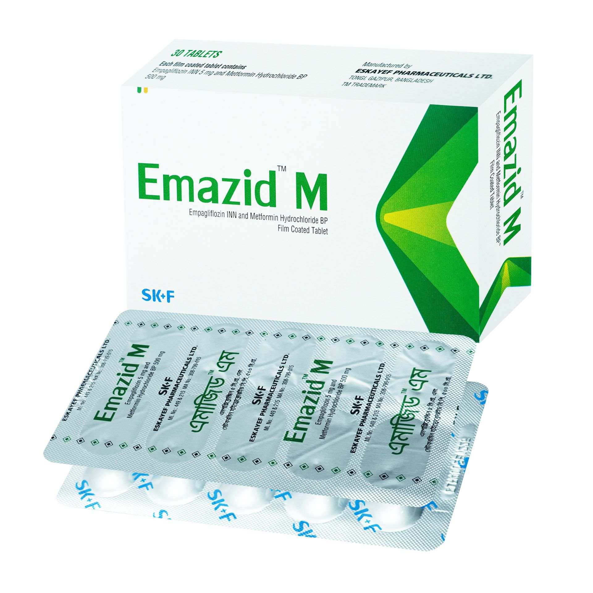 Emazid M 500 5mg+500mg Tablet