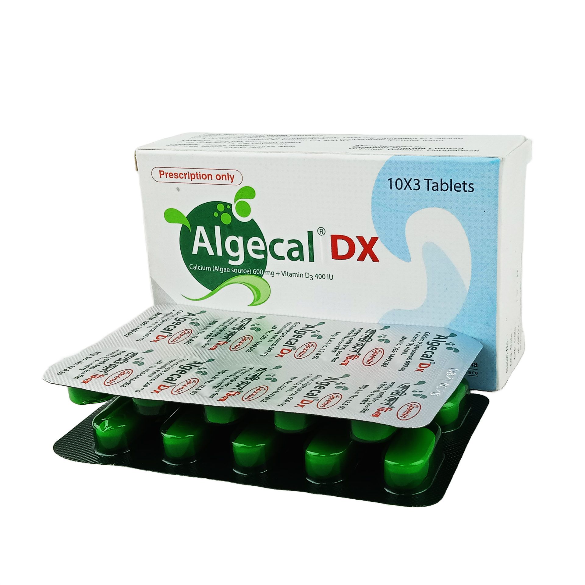 Algecal-DX 600mg+400IU Tablet