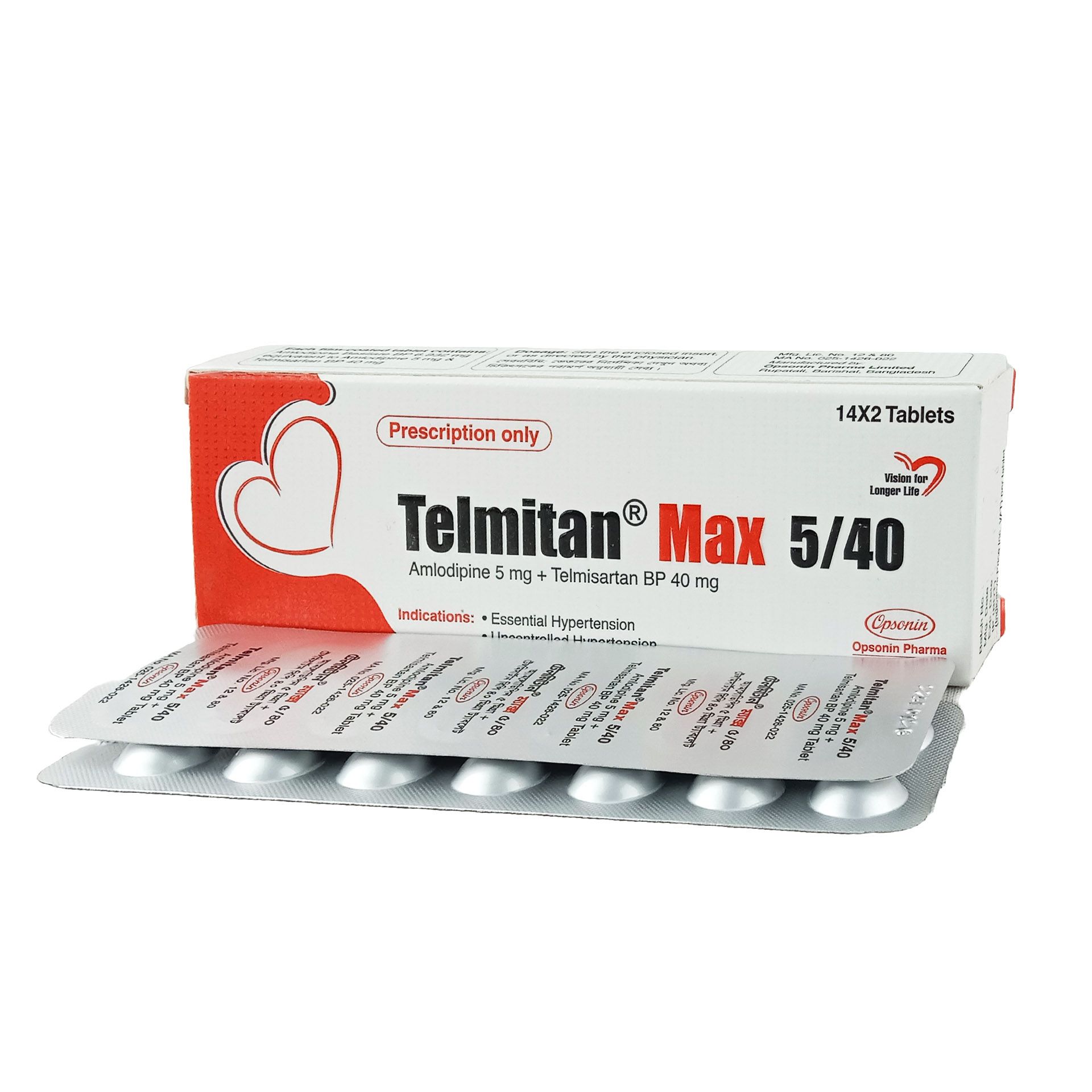 Telmitan Max 5/40 5/40mg Tablet