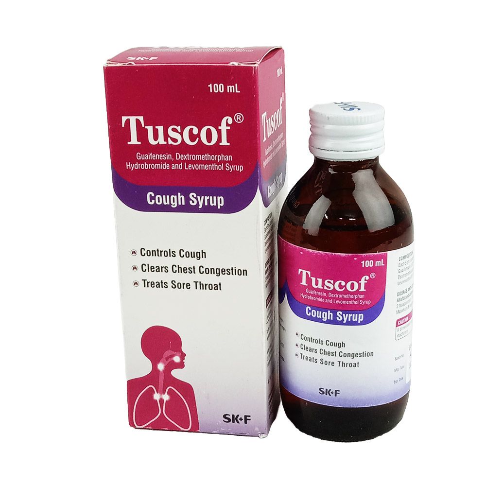 Tuscof (100 mg+1.1mg+14mg)/5ml Syrup