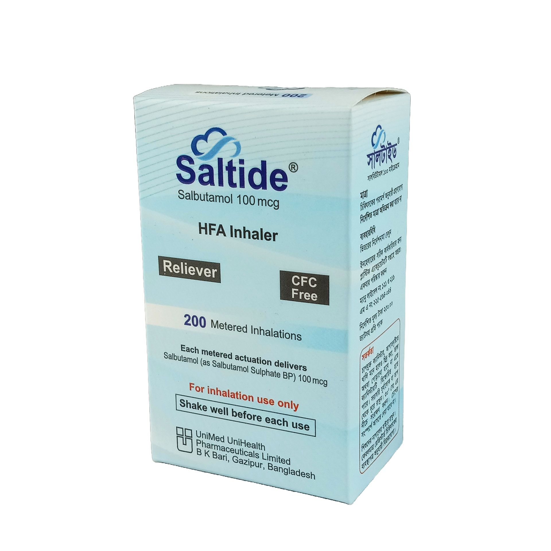 Saltide Inhaler 100mcg/puff Inhaler