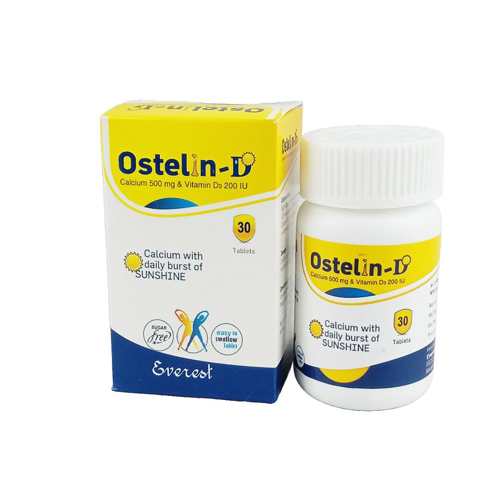 Ostelin-D 500mg+200IU Tablet