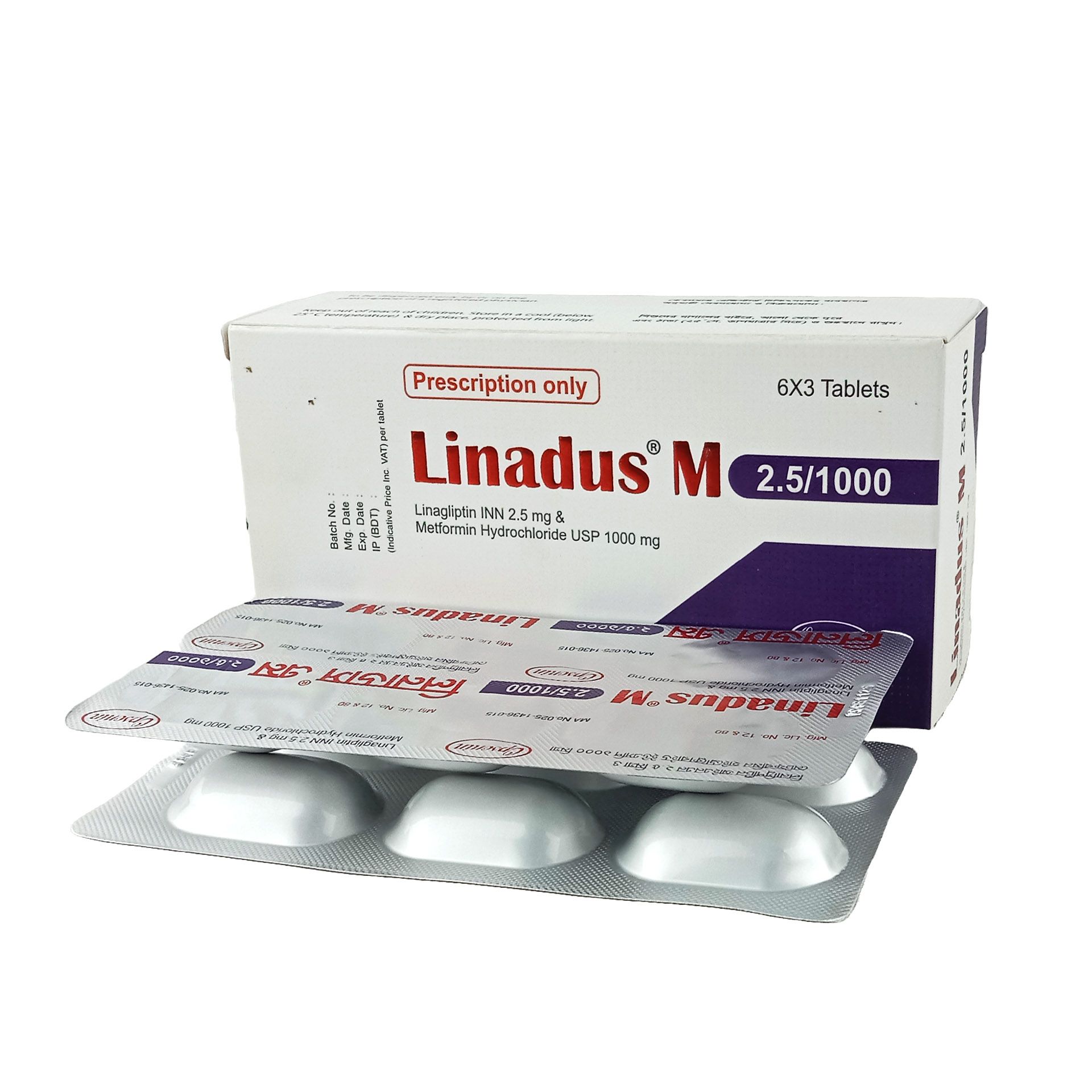 Linadus-M 1000 2.5mg+1000mg Tablet