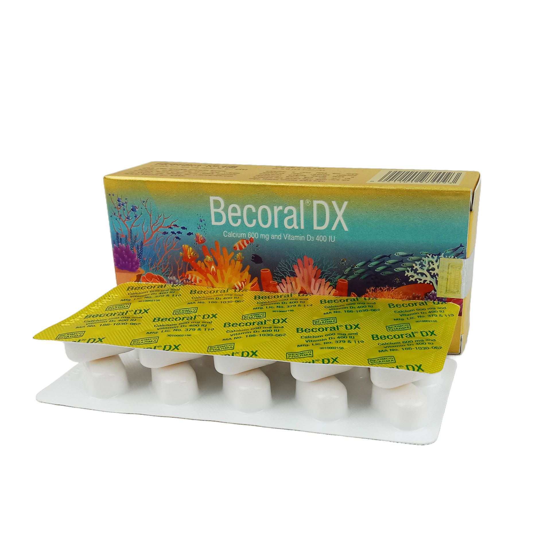 Becoral DX 600mg+400IU Tablet