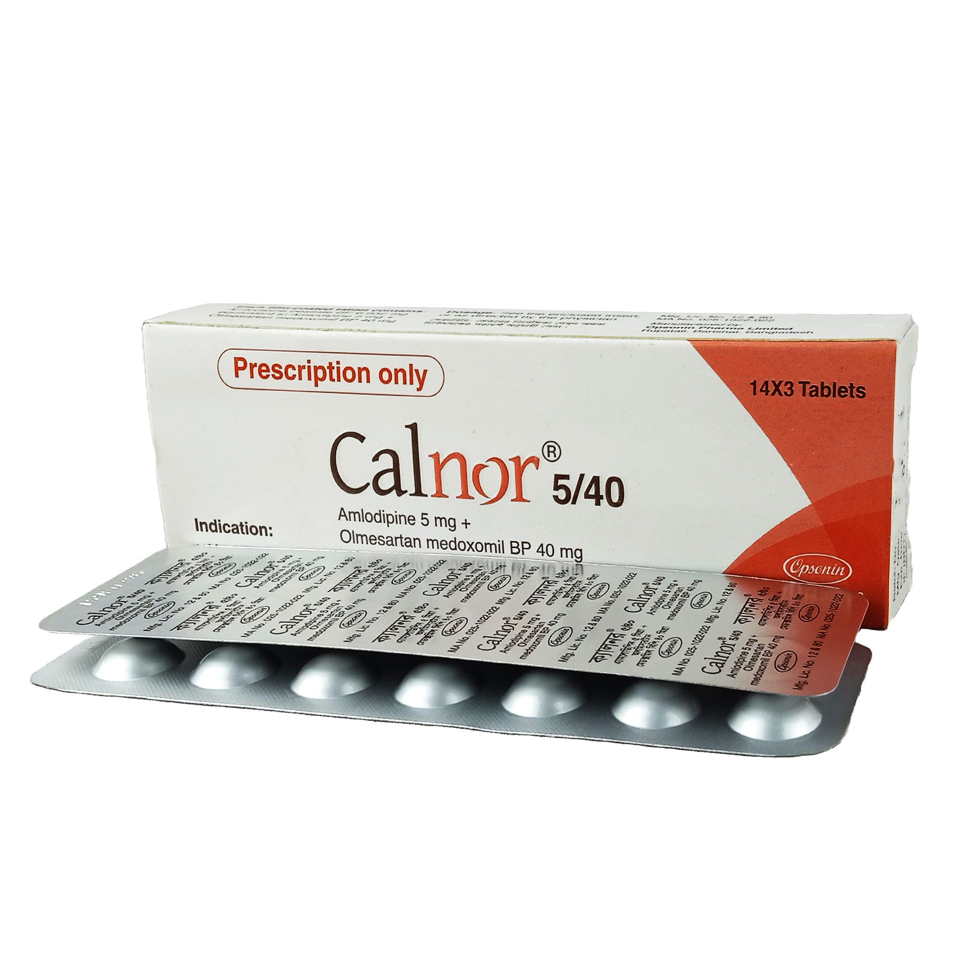 Calnor 5/40 5mg+40mg Tablet