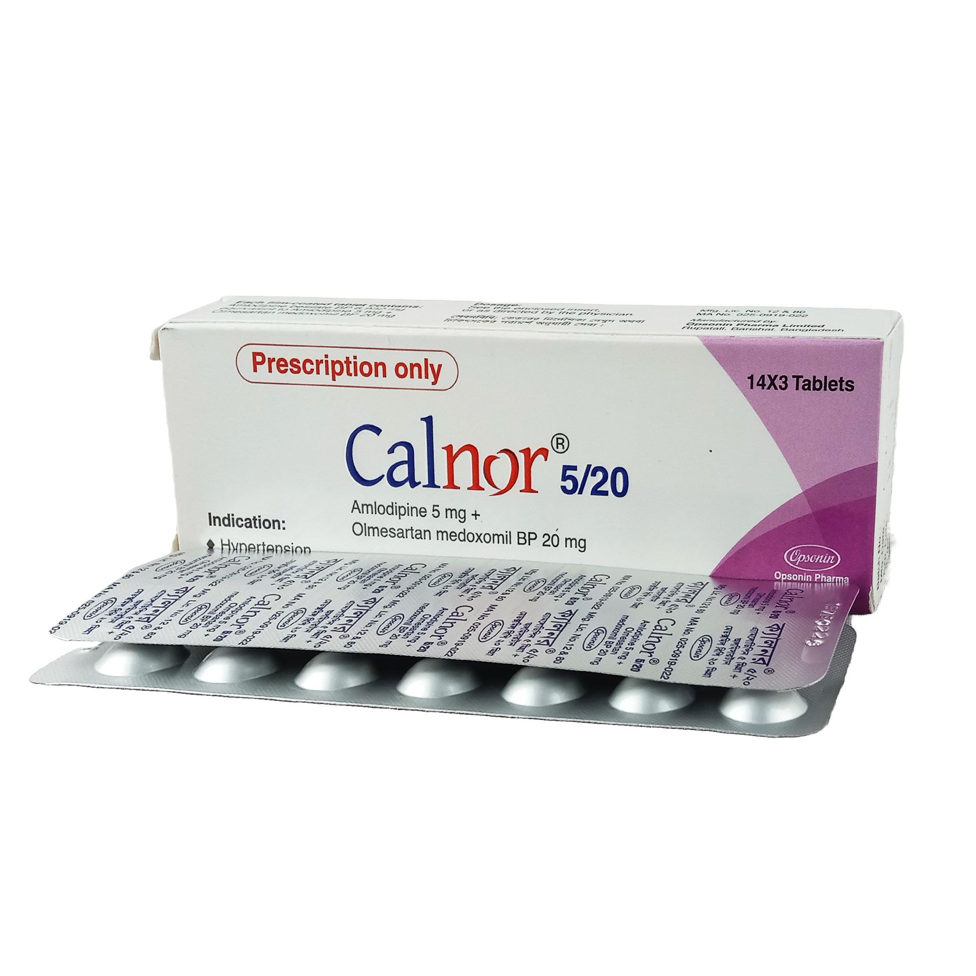 Calnor 5/20 5mg+20mg Tablet