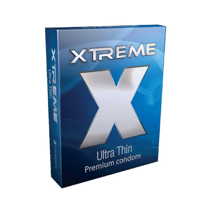 Xtreme Ultra Thin Premium Condom 3's Pack Color: Dark Green (Natural) Condom