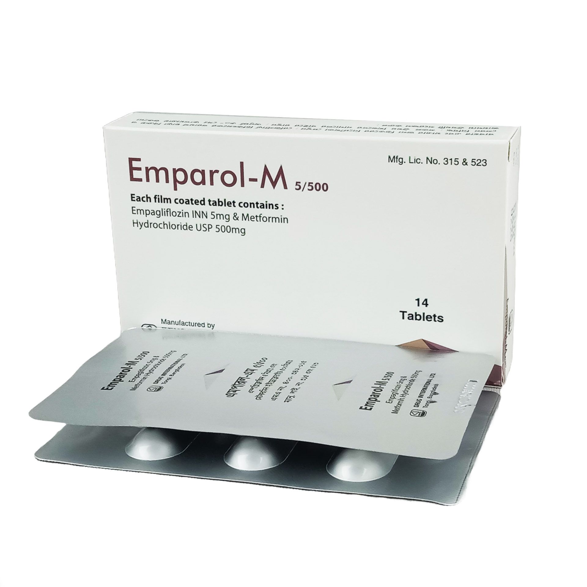 Emparol-M 500 5mg+500mg Tablet