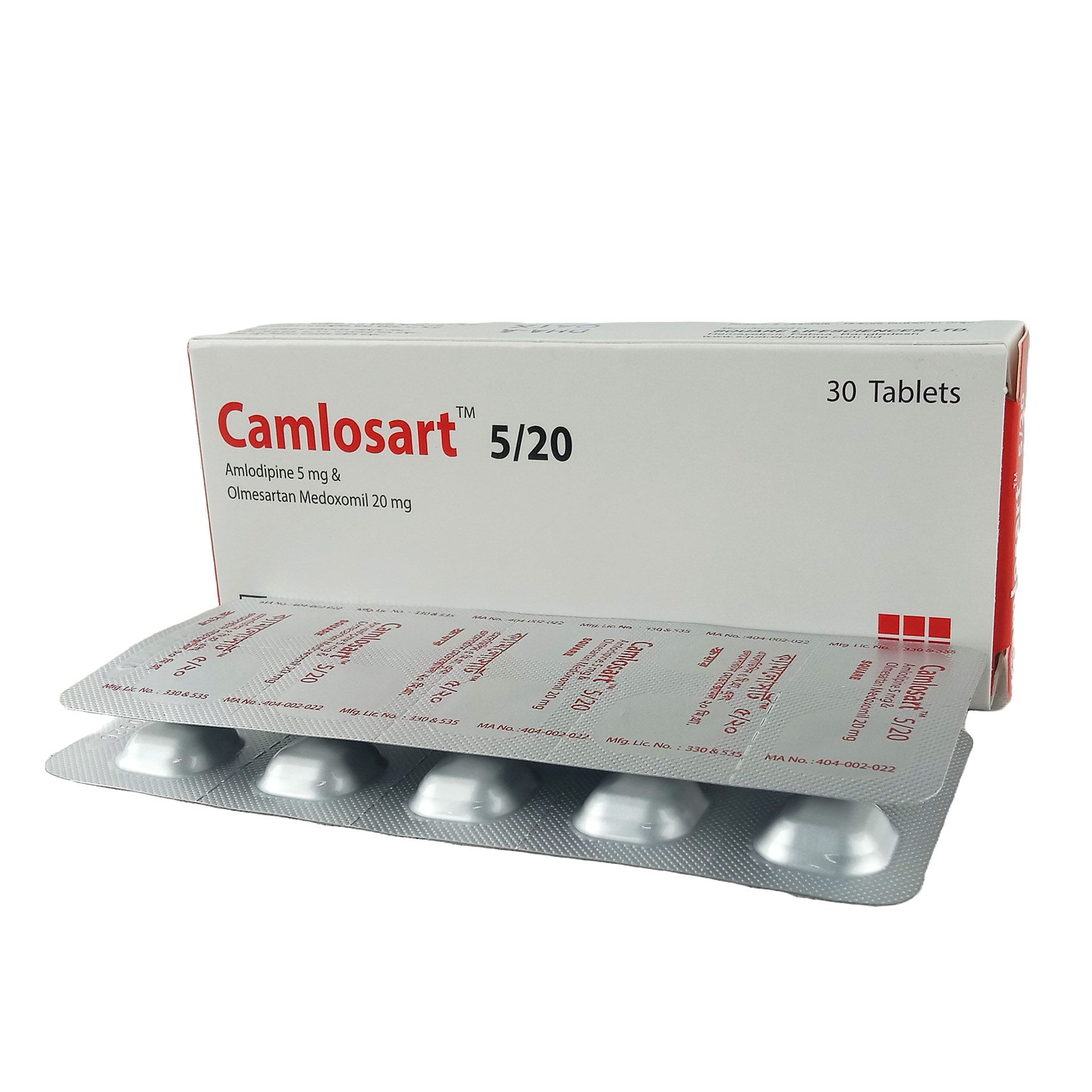 Camlosart 5/20 5mg+20mg Tablet