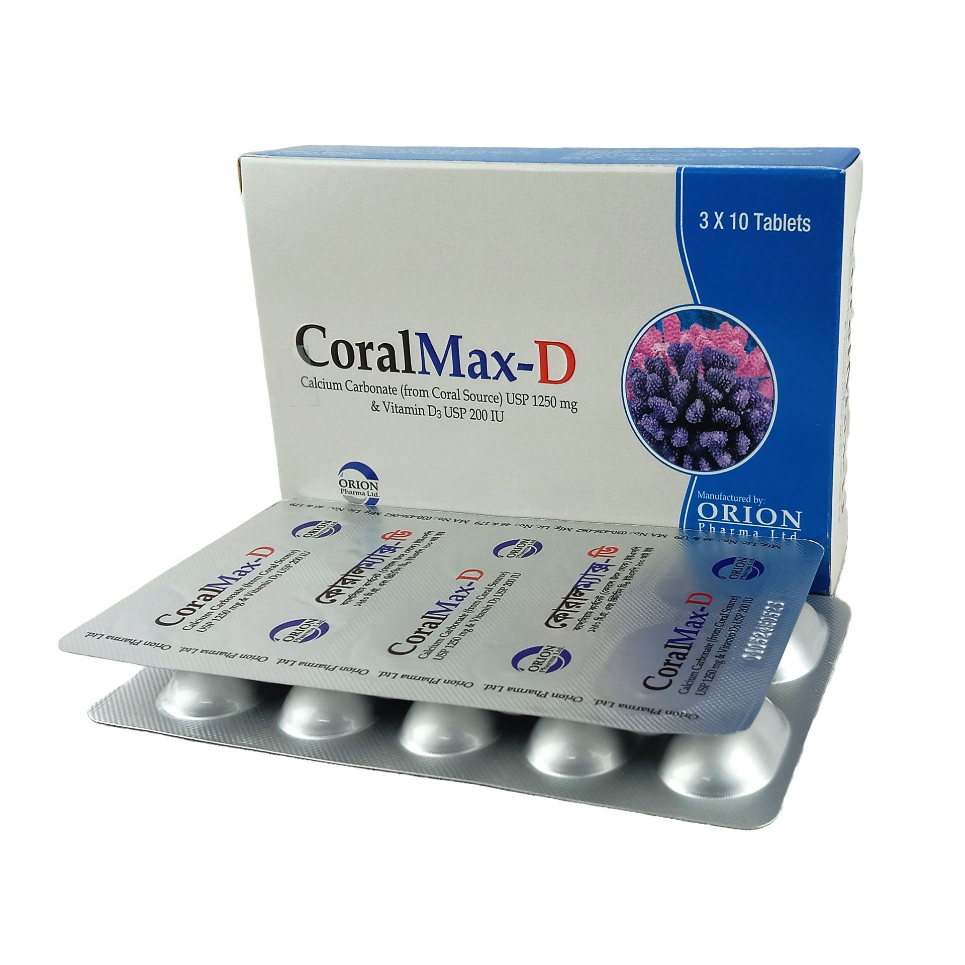 CoralMax-D 500mg+200IU Tablet