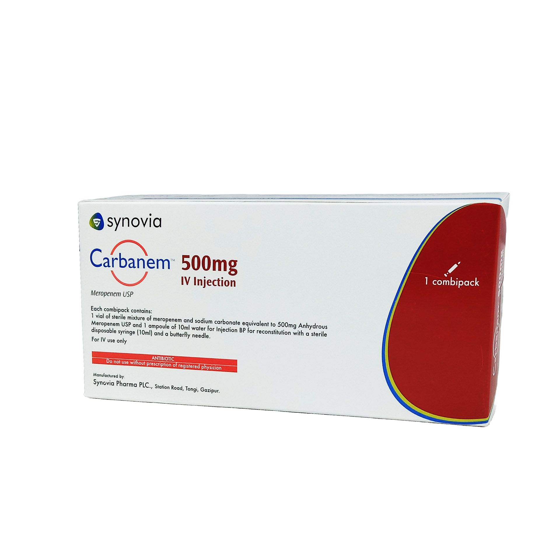 Carbanem 500mg IV 500mg/vial Injection
