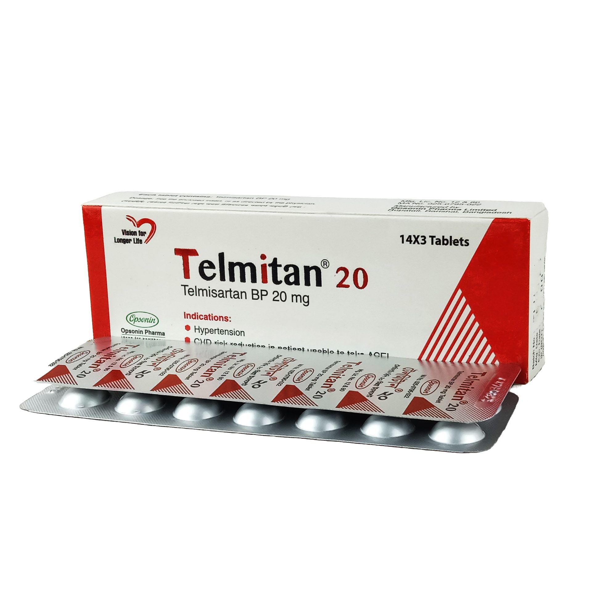 Telmitan 20mg Tablet