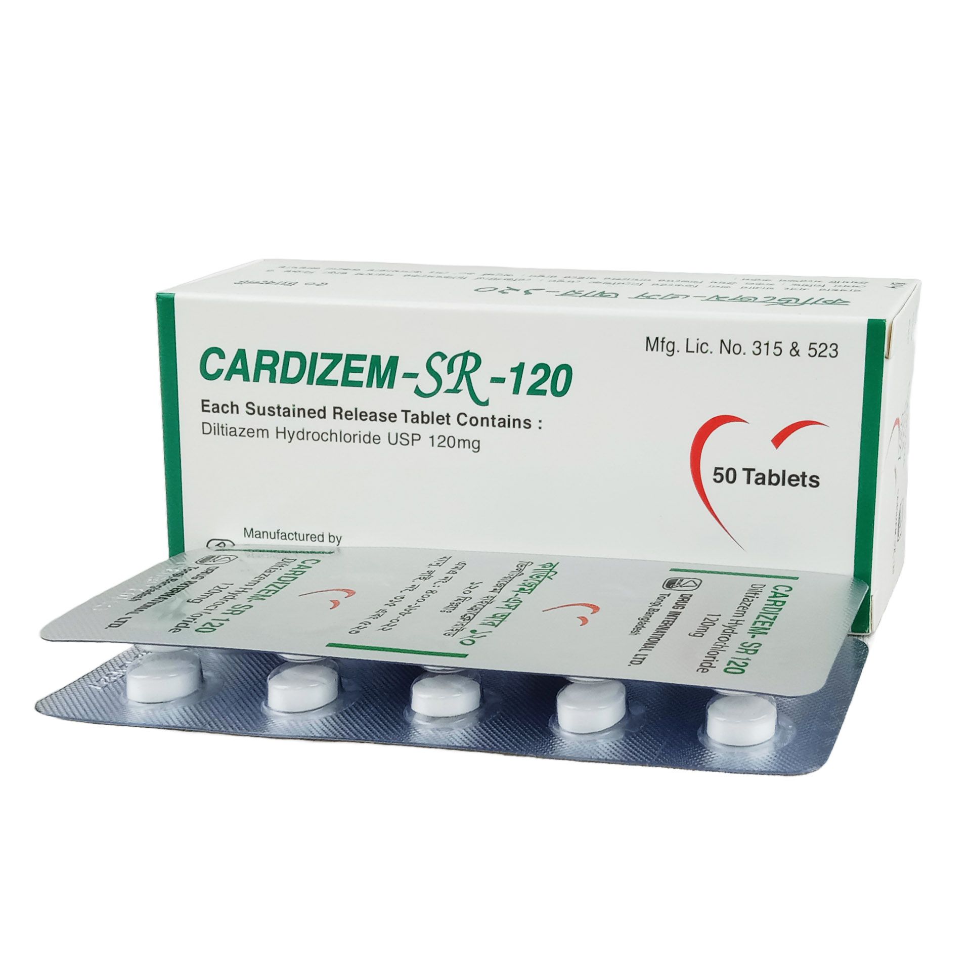 Cardizem SR 120mg Tablet