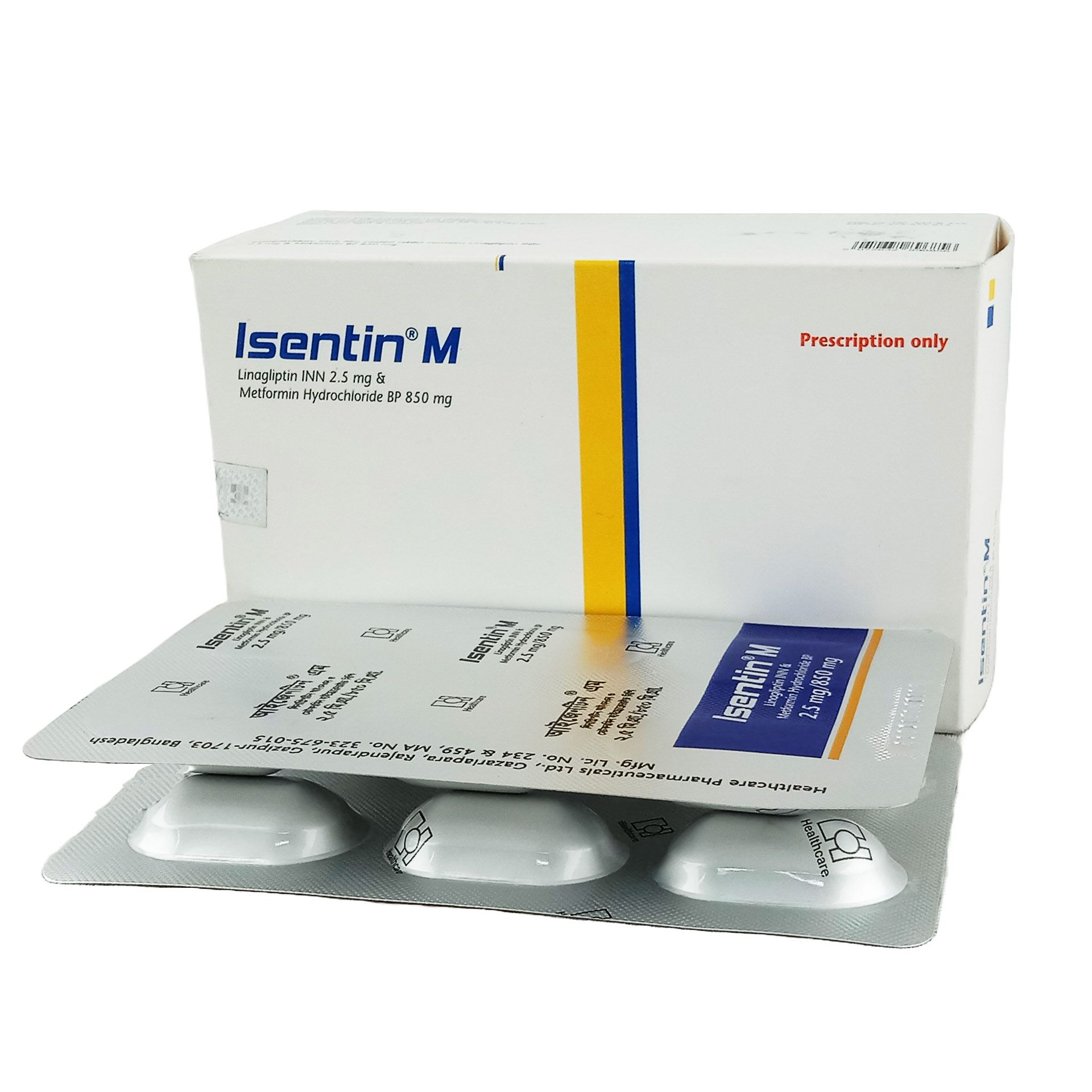 Isentin M 850 2.5mg+850mg Tablet