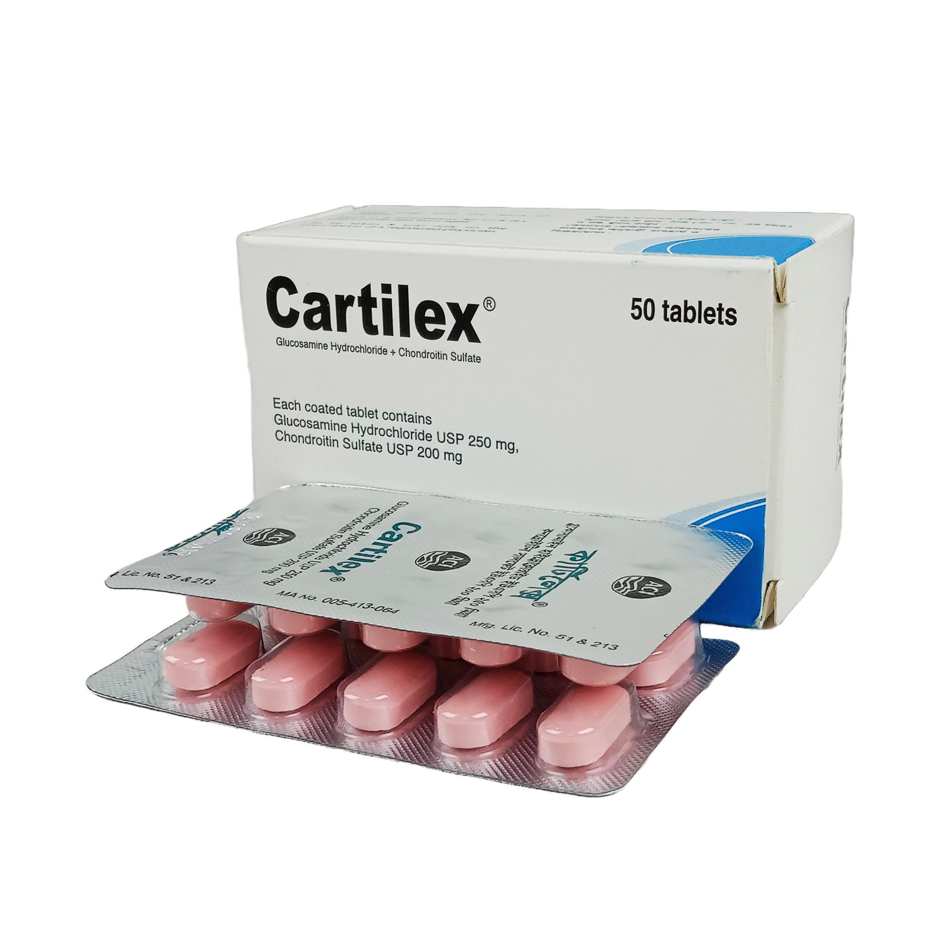 Cartilex 200mg+250mg Tablet