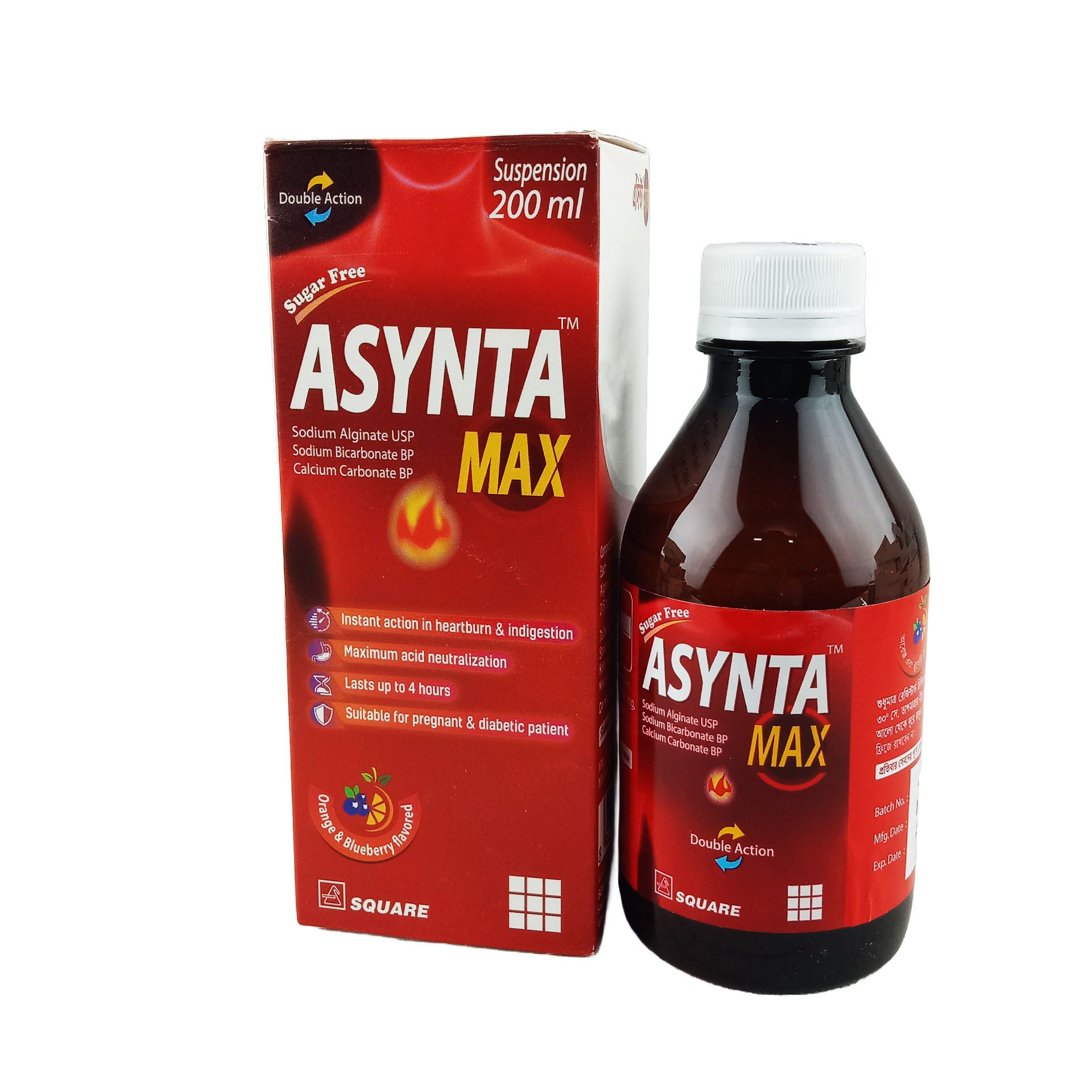 Asynta Max 500mg+267mg+160mg/10ml Suspension