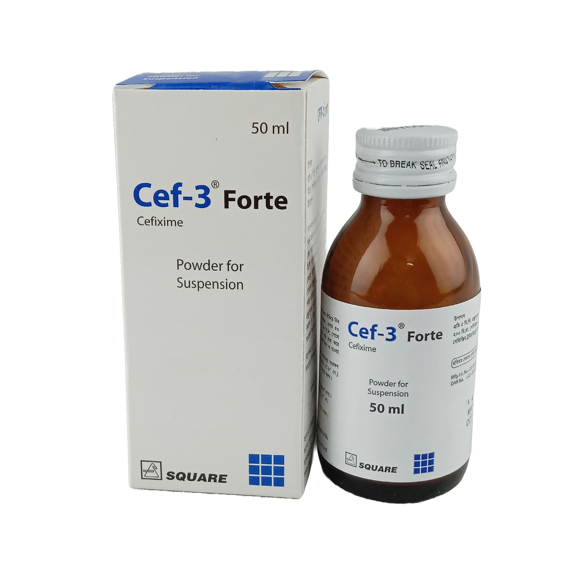Cef-3 Forte 50ml 200mg/5ml Powder for Suspension