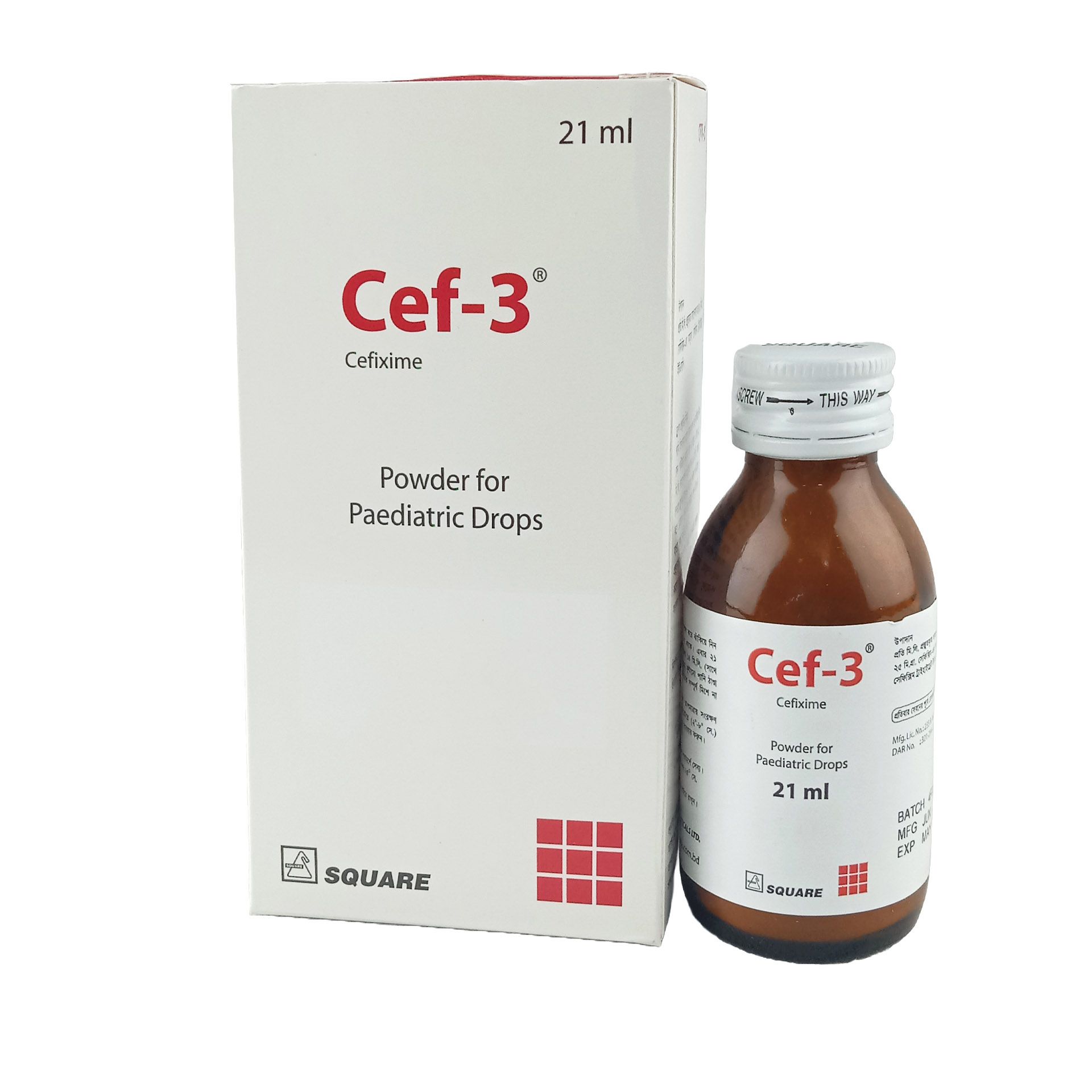 Cef-3 21ml 25mg/ml Pediatric Drops