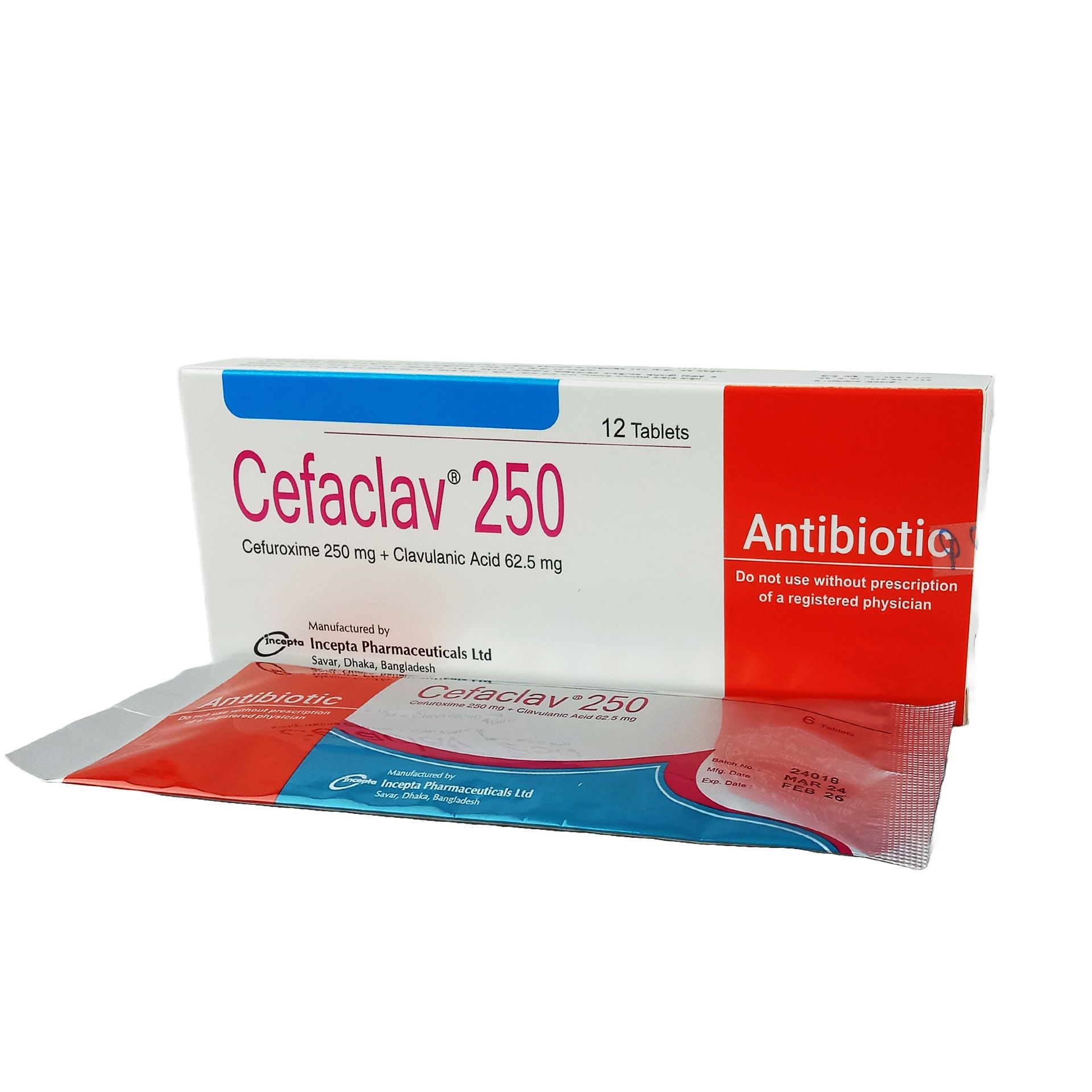 Cefaclav 250mg+62.5mg Tablet