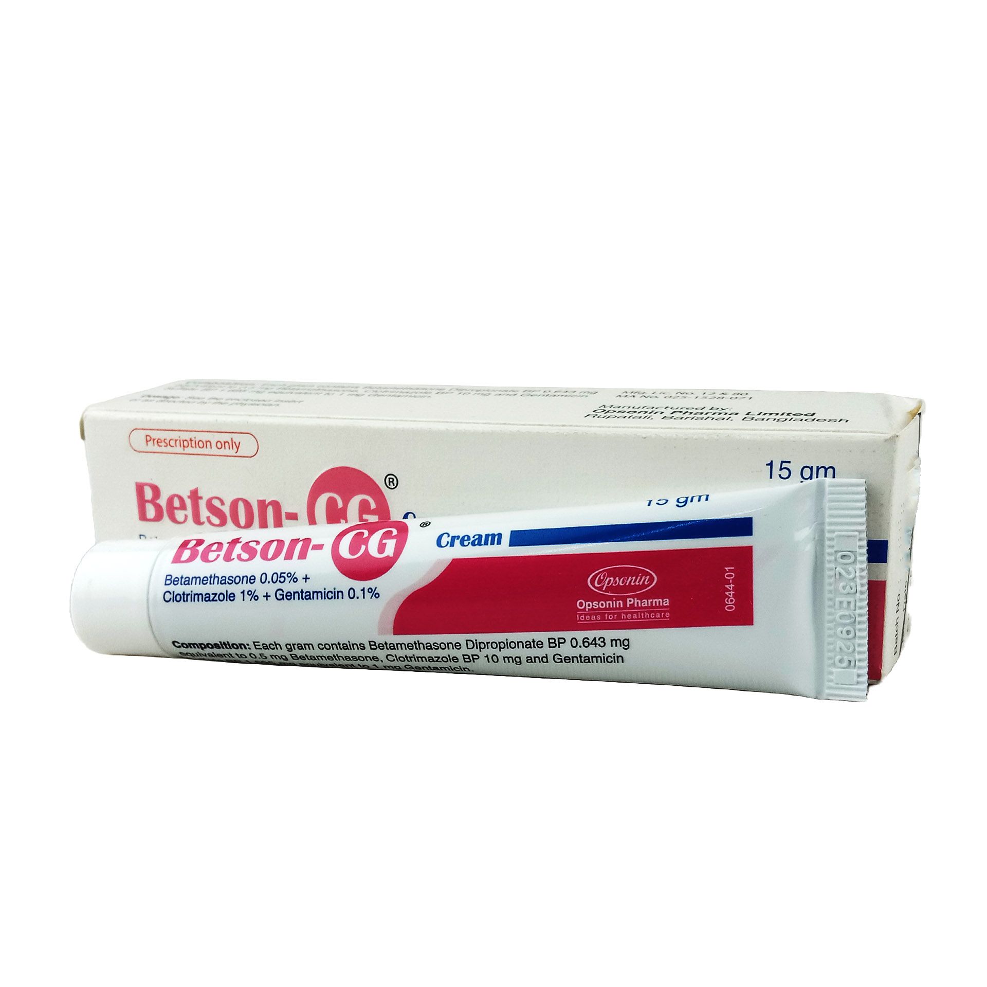 Betson-CG 50mg+1gm+100mg/100gm Cream
