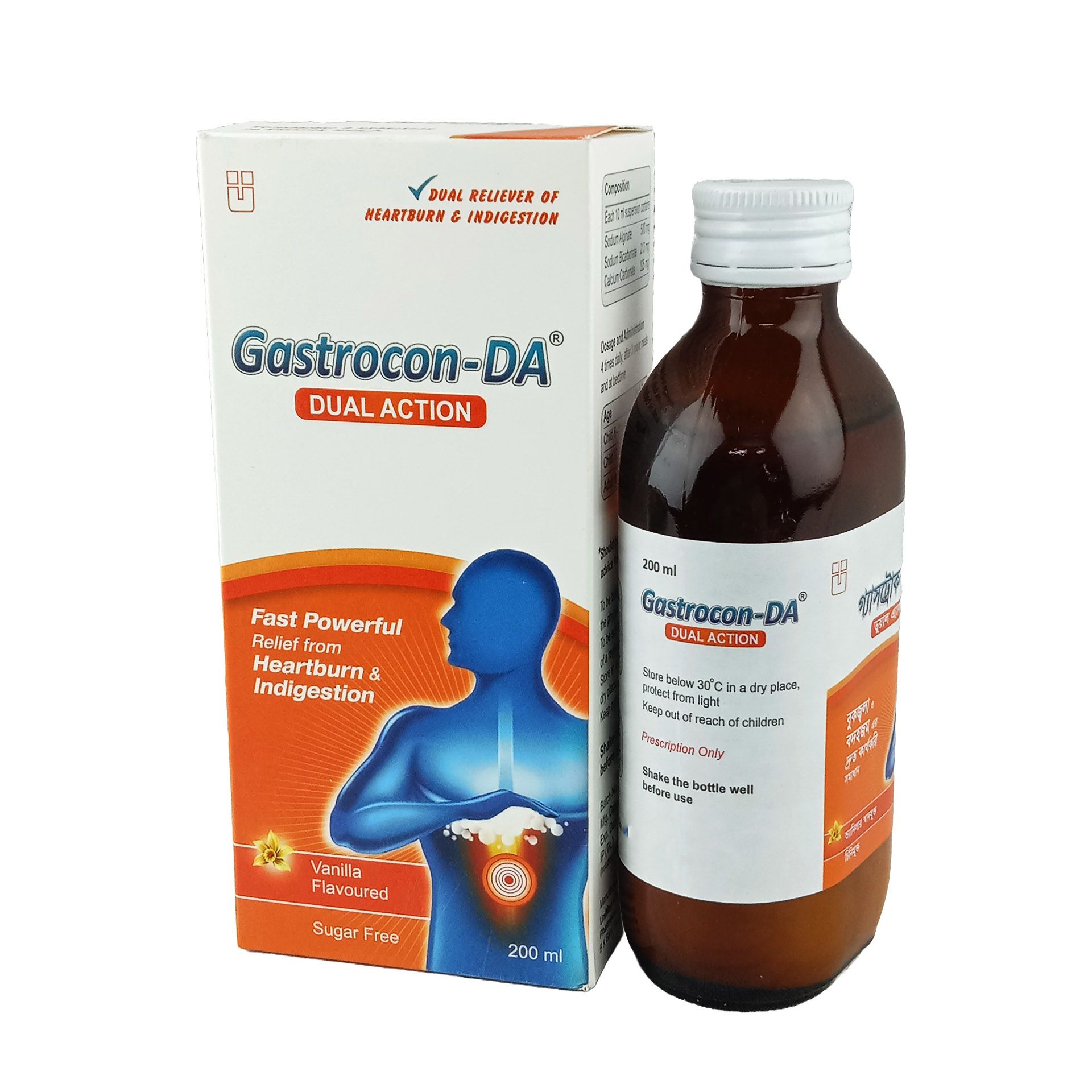 Gastrocon-DA 500mg+267mg+160mg/10ml Suspension