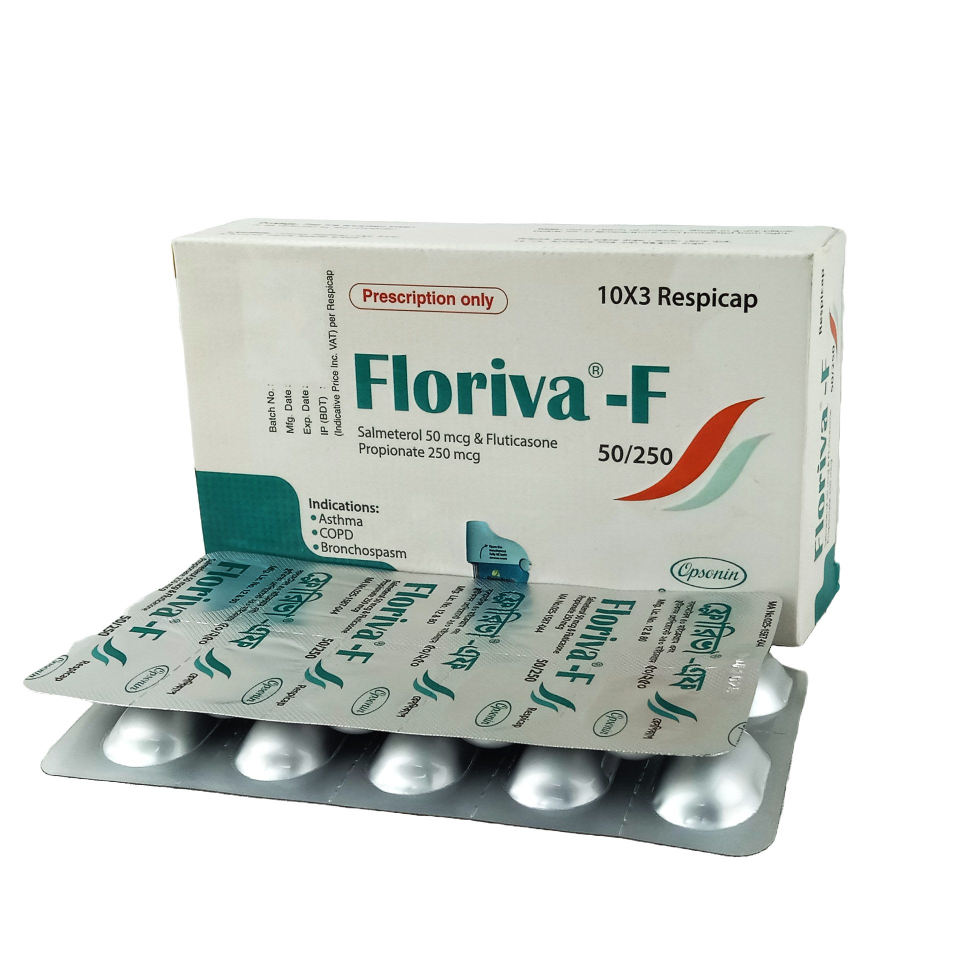 Floriva-F 50/250 Bexicap 50mcg+250mcg Capsule